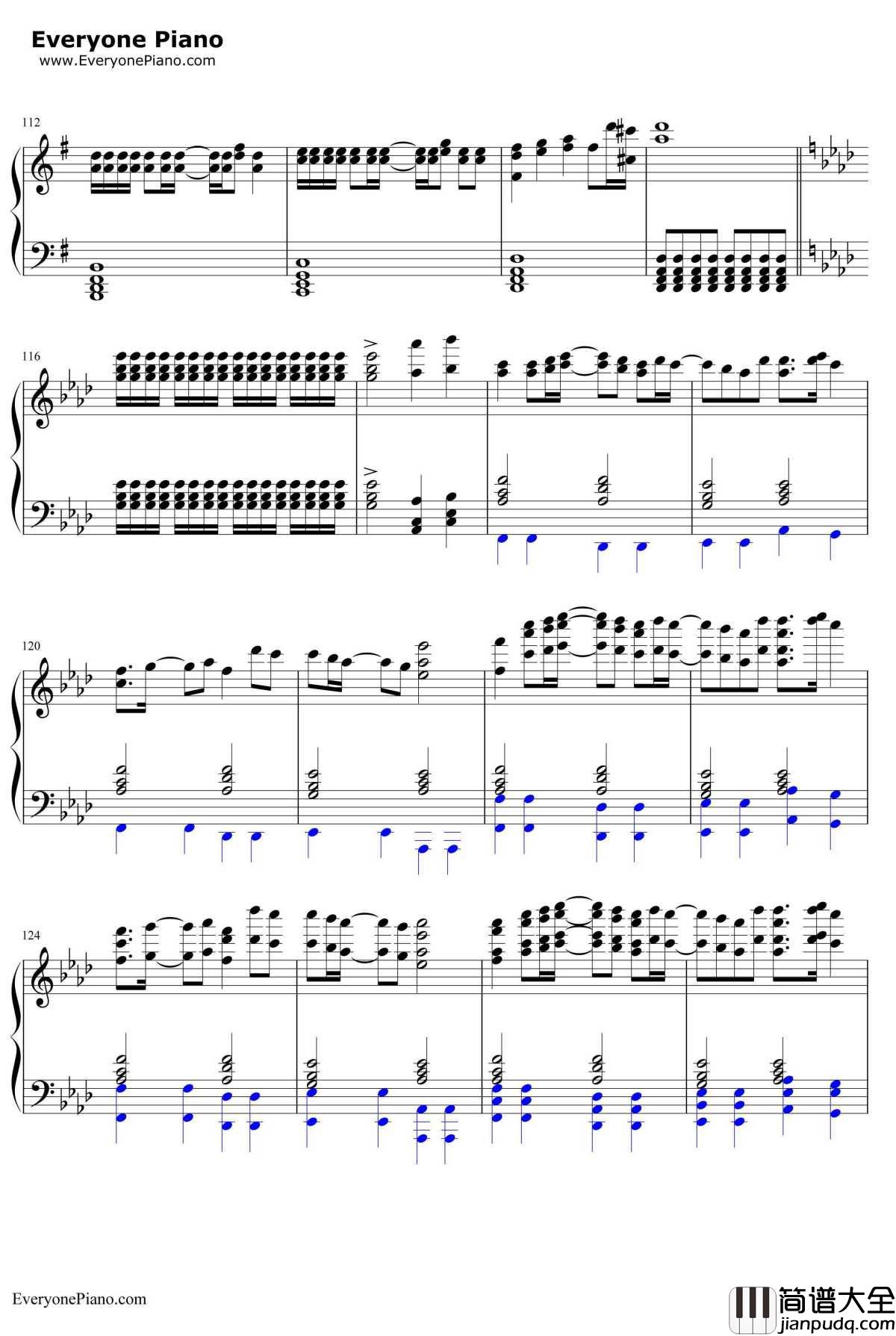 锁の少女钢琴谱_初音ミク