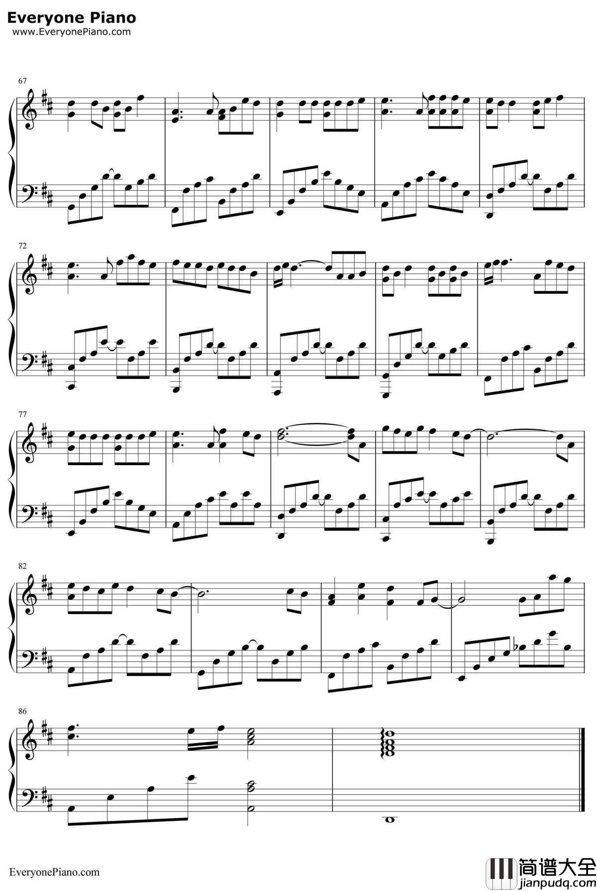 给我一首歌的时间钢琴谱_周杰伦