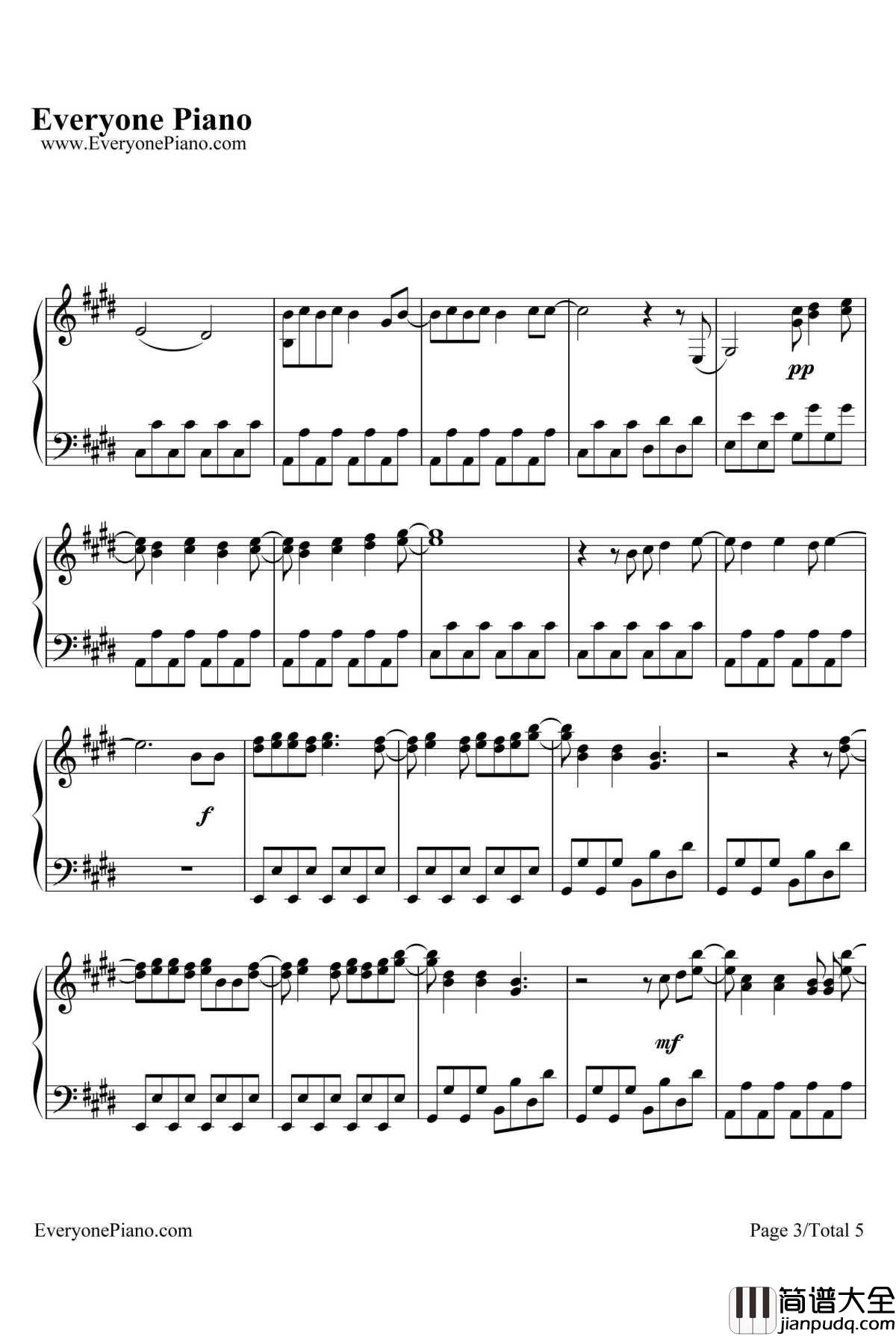 Need_You_Now钢琴谱_LadyAntebellum_格莱美获奖歌曲