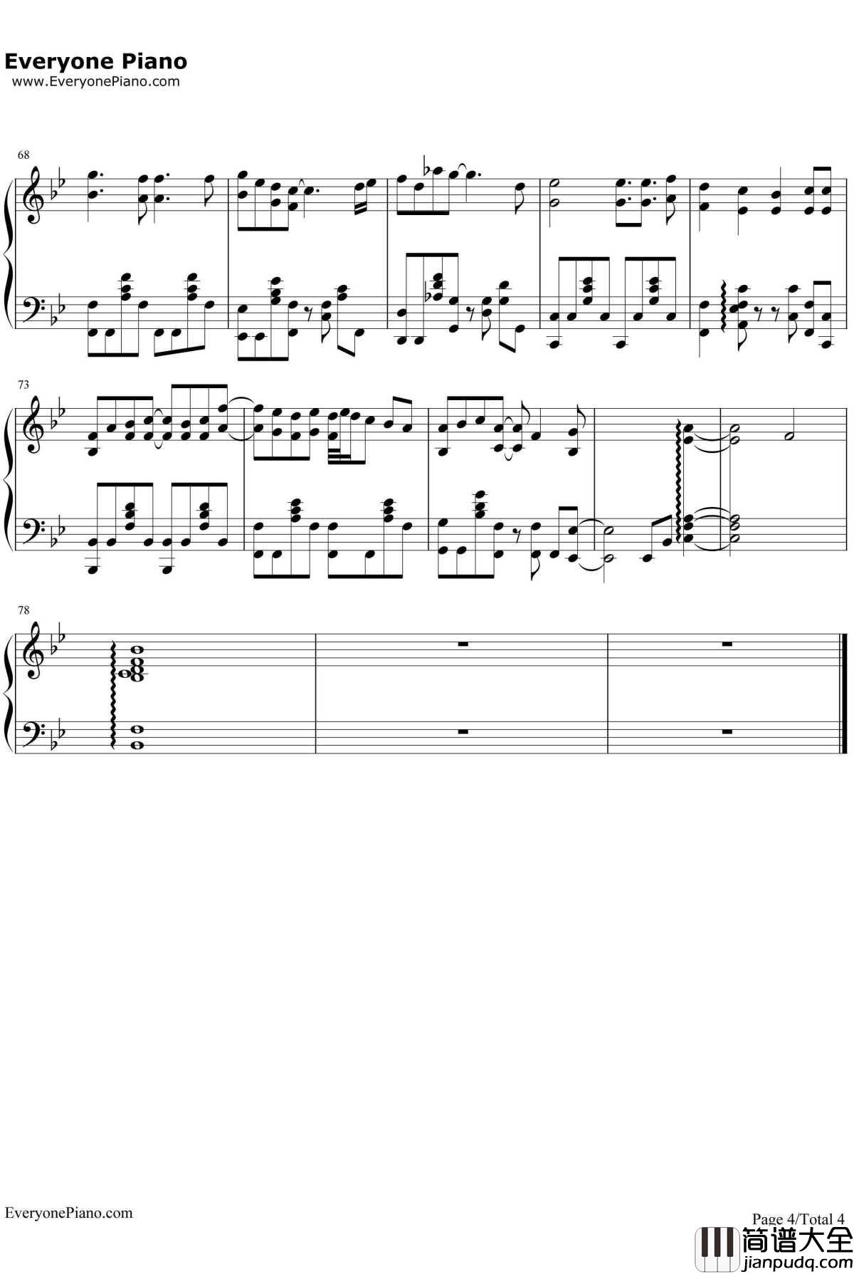 相遇天使钢琴谱_放课后ティータイム_天使にふれたよ__轻音少女_