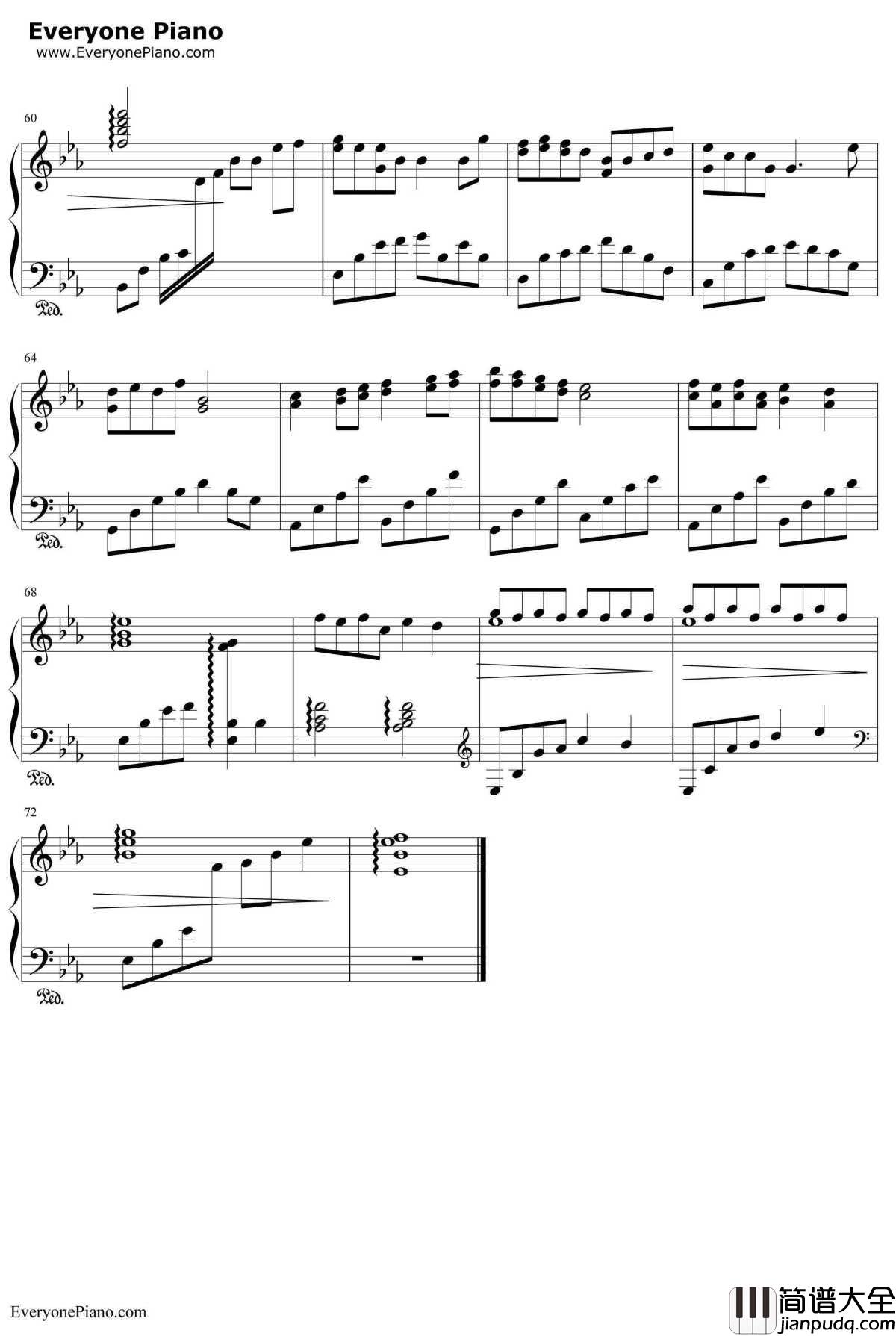 小酒窝钢琴谱_林俊杰蔡卓妍