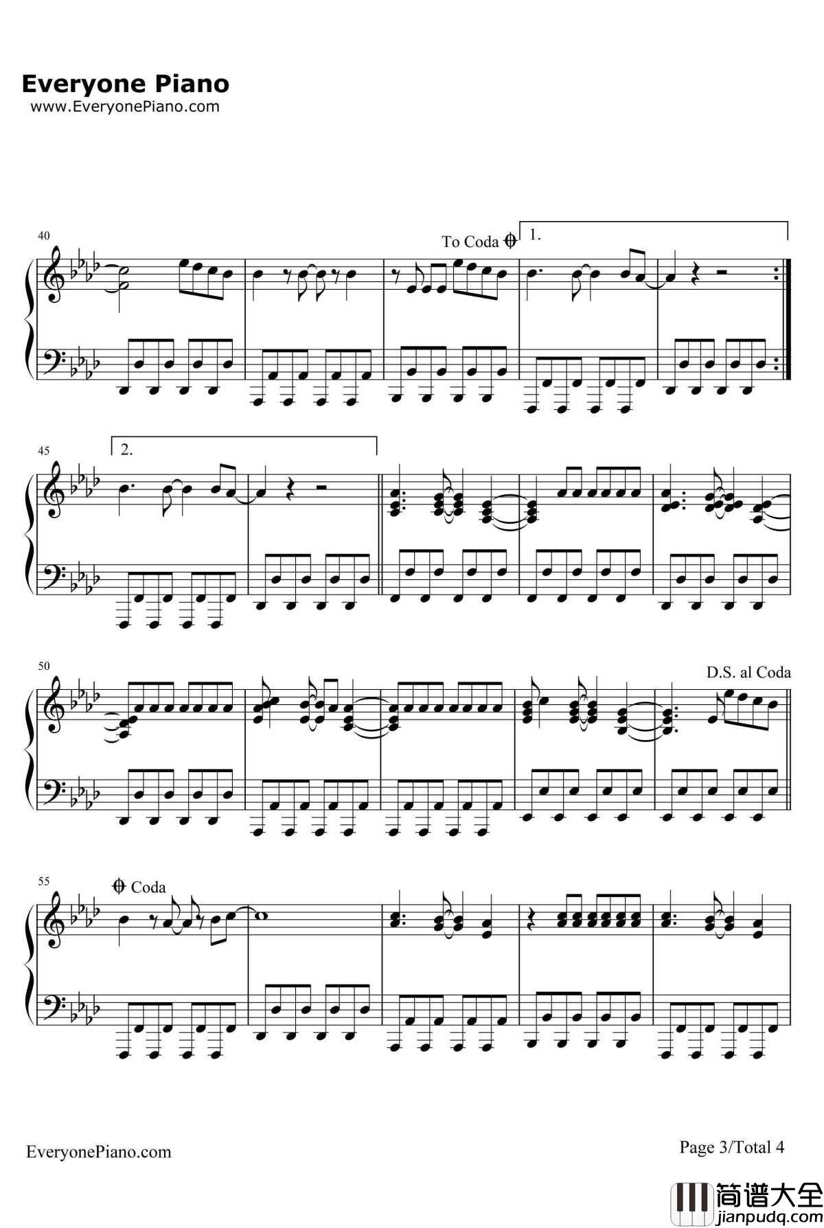 Firework钢琴谱_KatyPerry