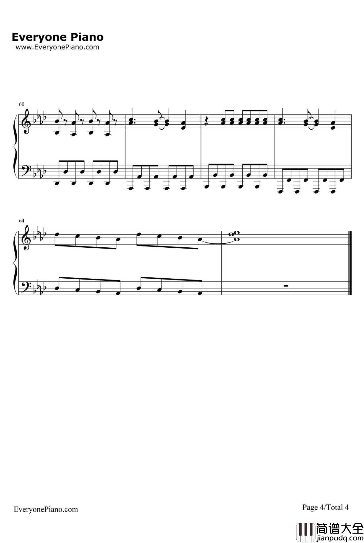 Firework钢琴谱_KatyPerry