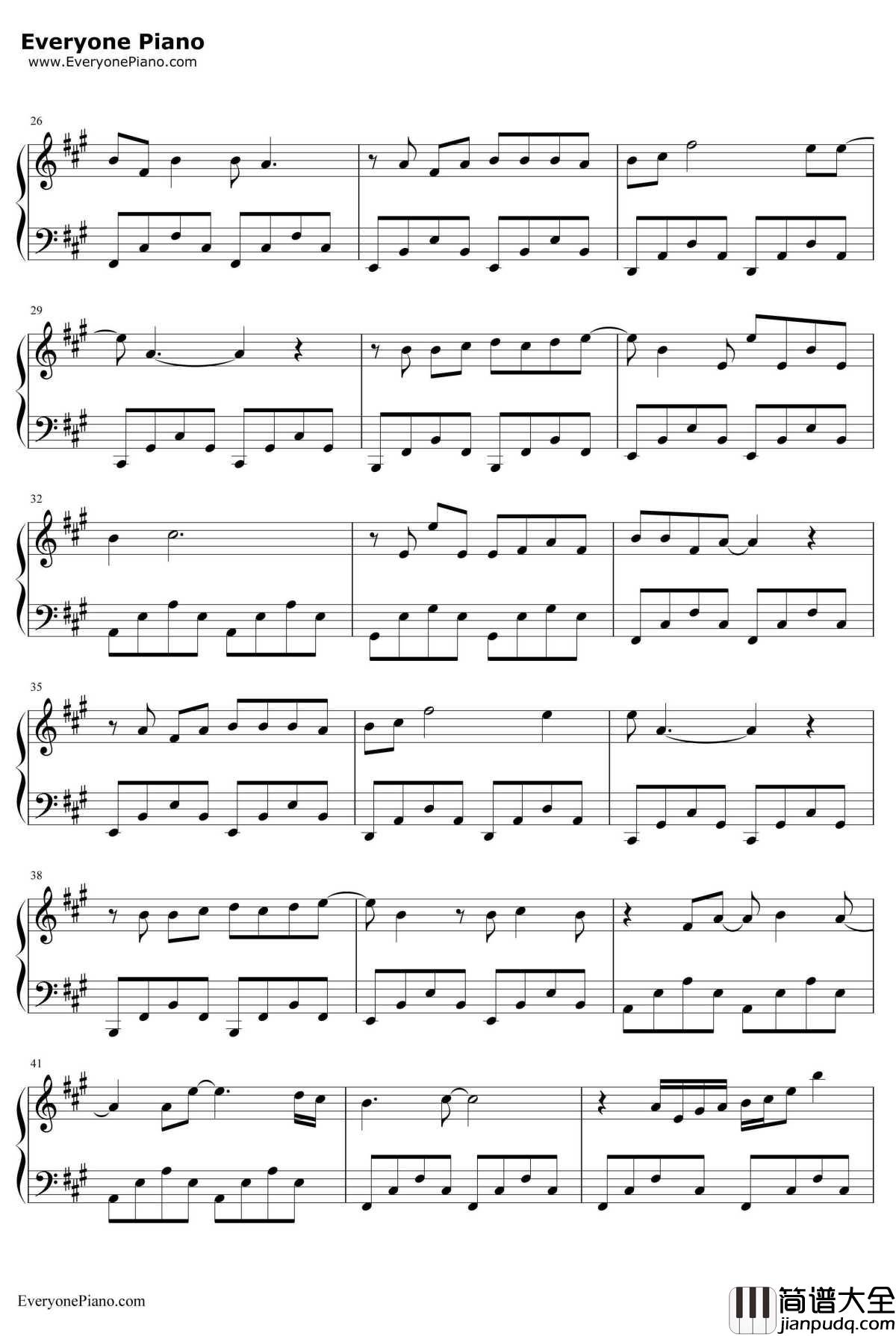 好好爱个女孩钢琴谱_张信哲