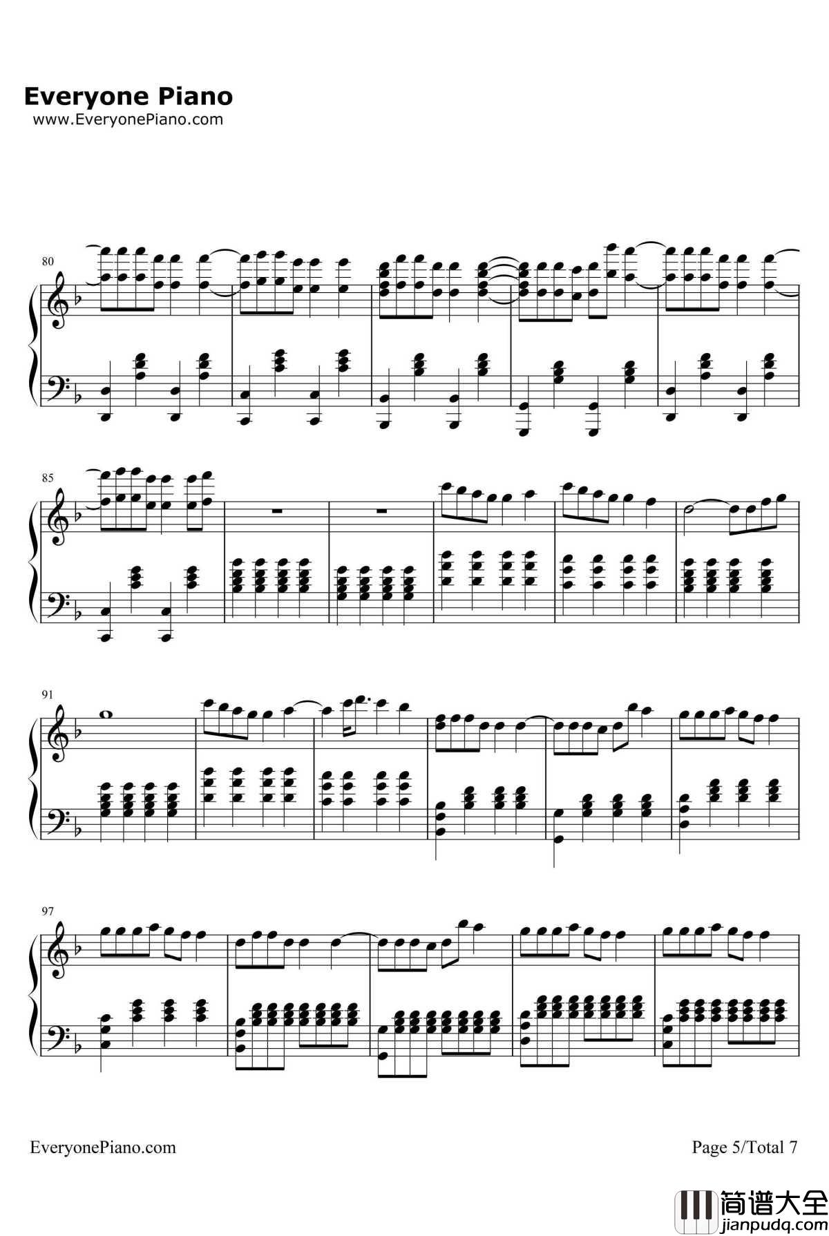 Outside钢琴谱_CalvinHarris&EllieGoulding