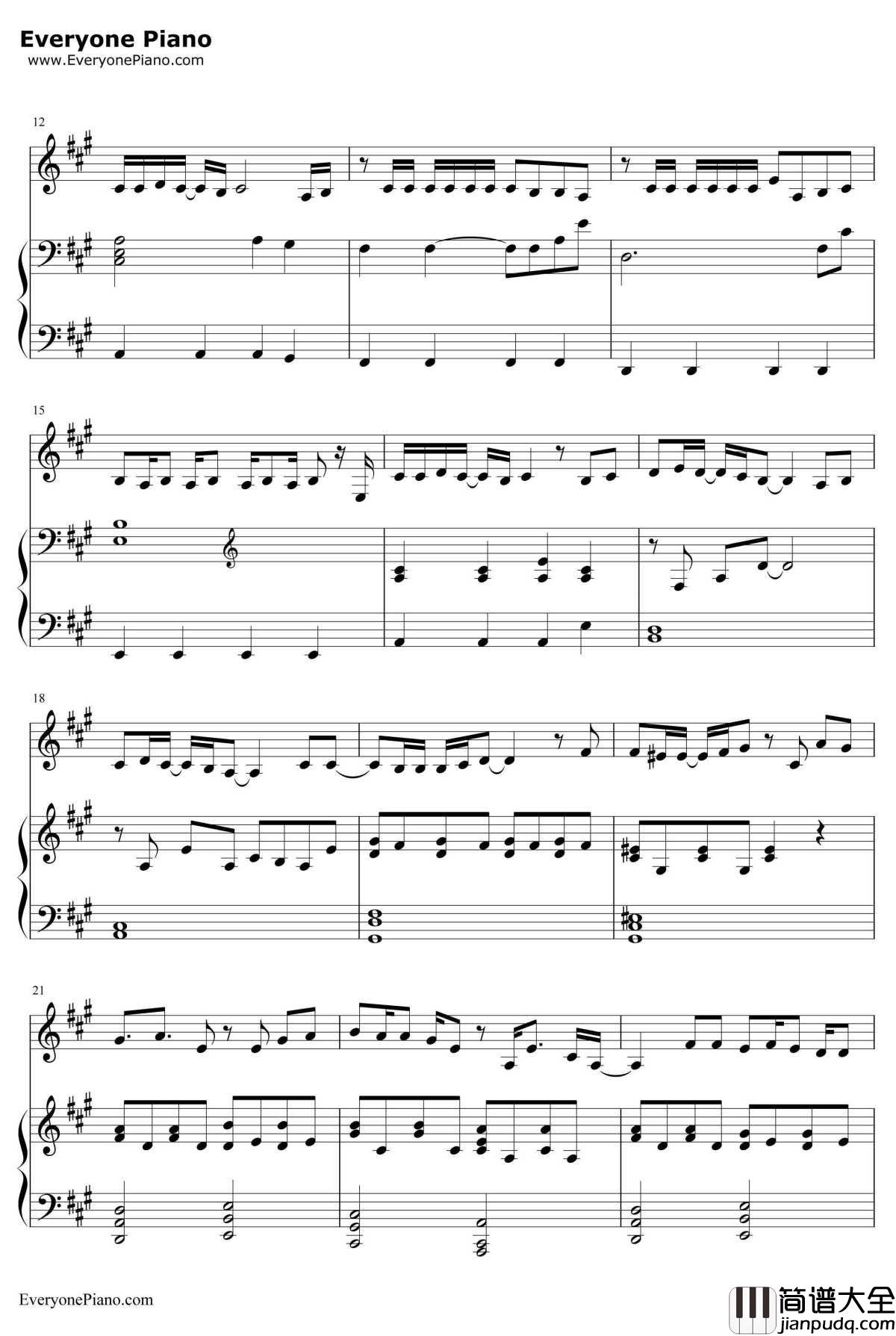 Divine钢琴谱_少女时代