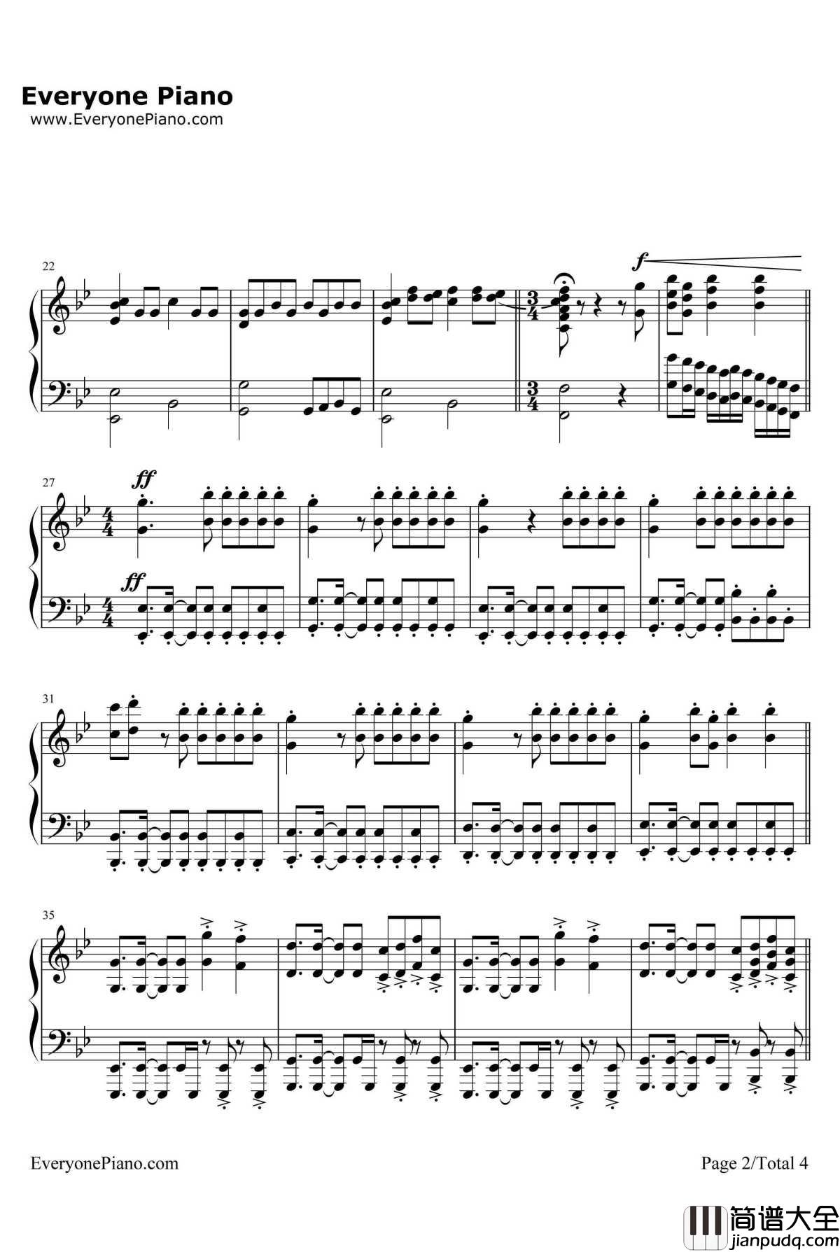 Glad_You_Came钢琴谱_TheWanted