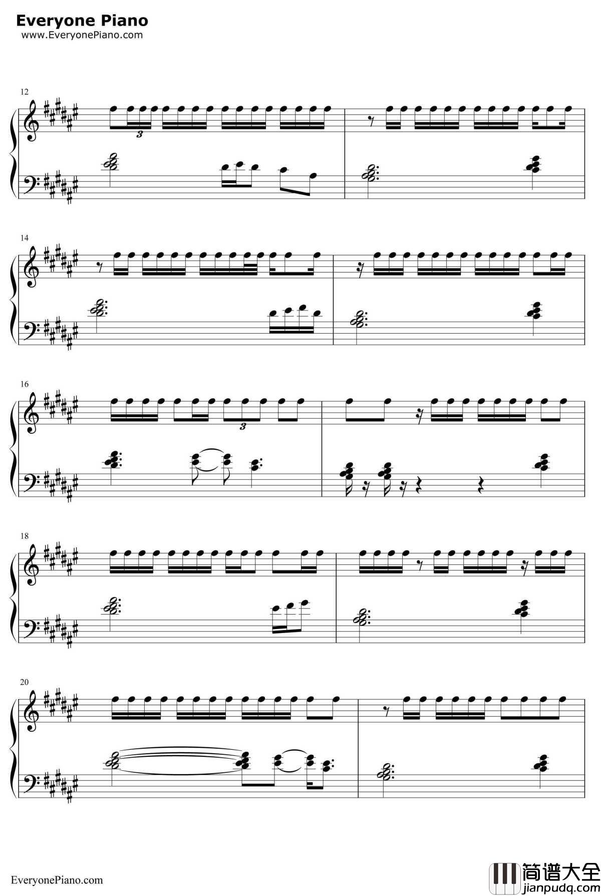 深夜书店钢琴谱_许嵩洛天依