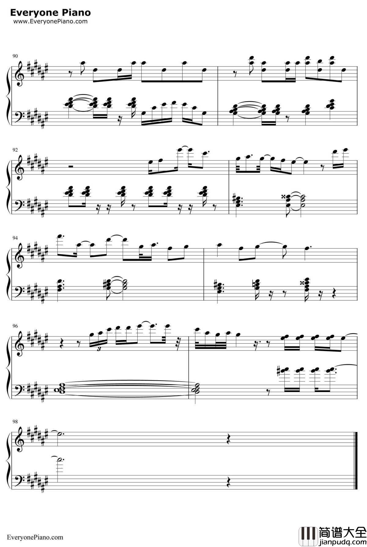 深夜书店钢琴谱_许嵩洛天依