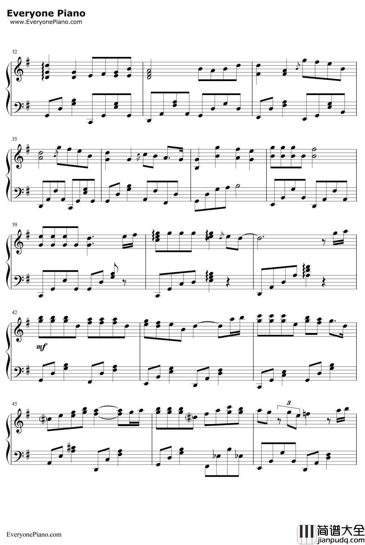 不再见钢琴谱_陈学冬_小时代3:刺金时代主题曲