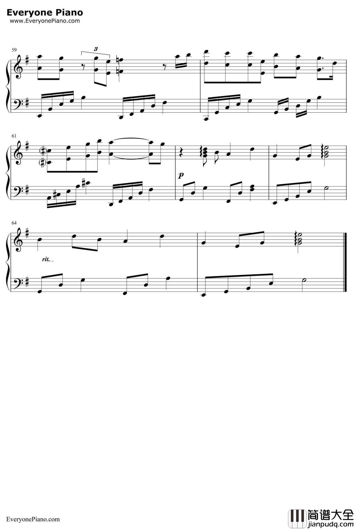 不再见钢琴谱_陈学冬_小时代3:刺金时代主题曲