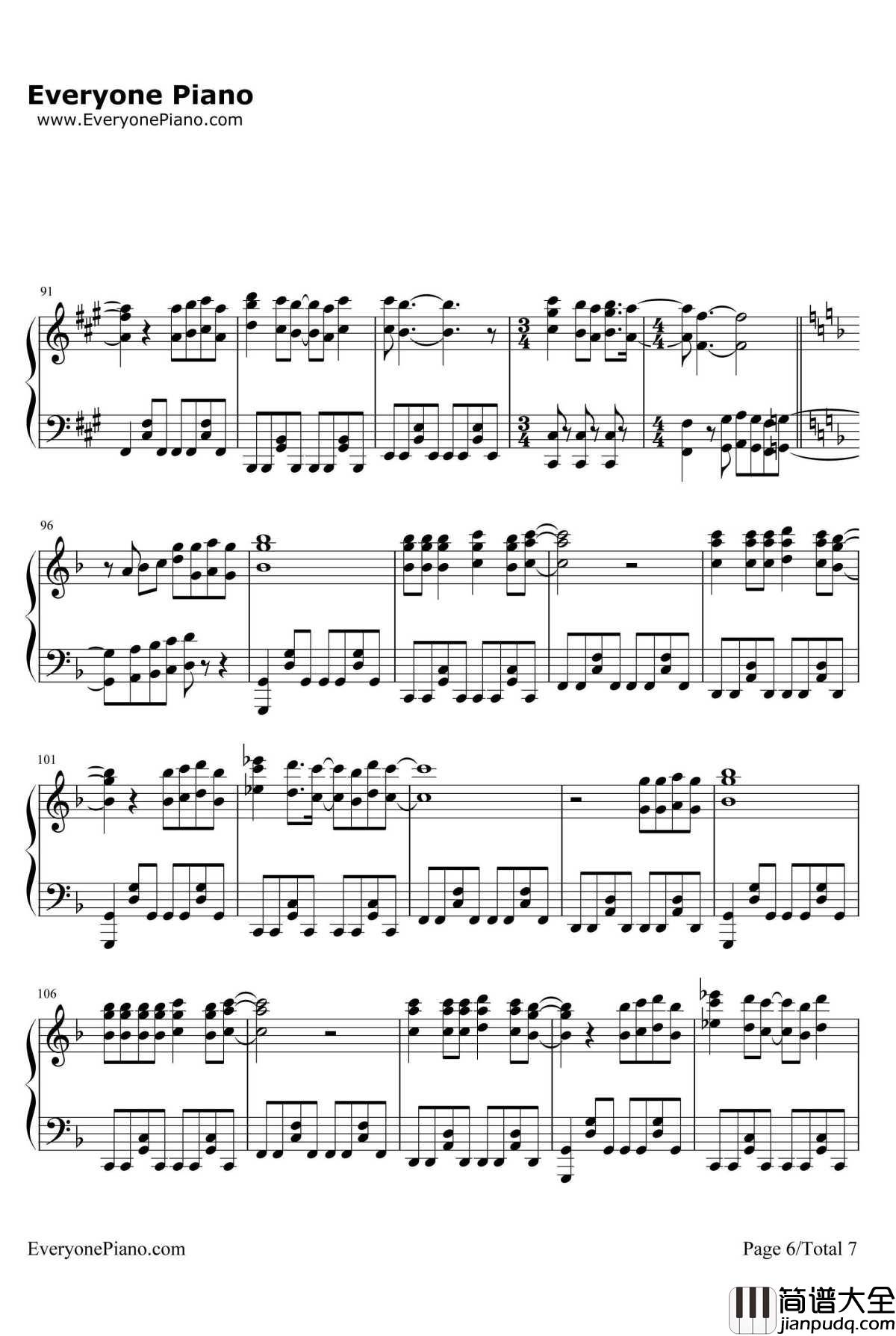 いけないボーダーライン钢琴谱_Walküre_超时空要塞Δ插入曲