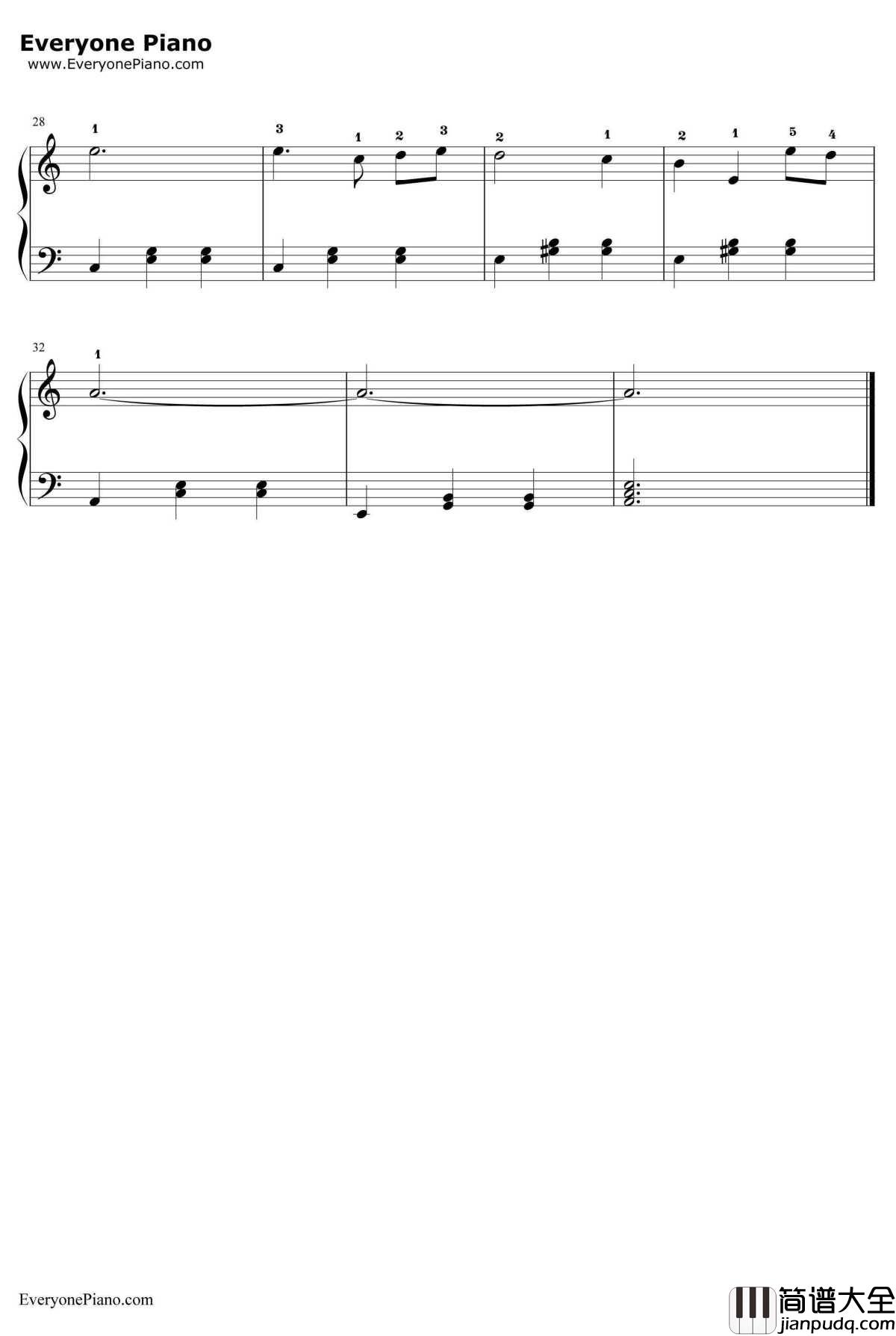 白桦林钢琴谱__朴树