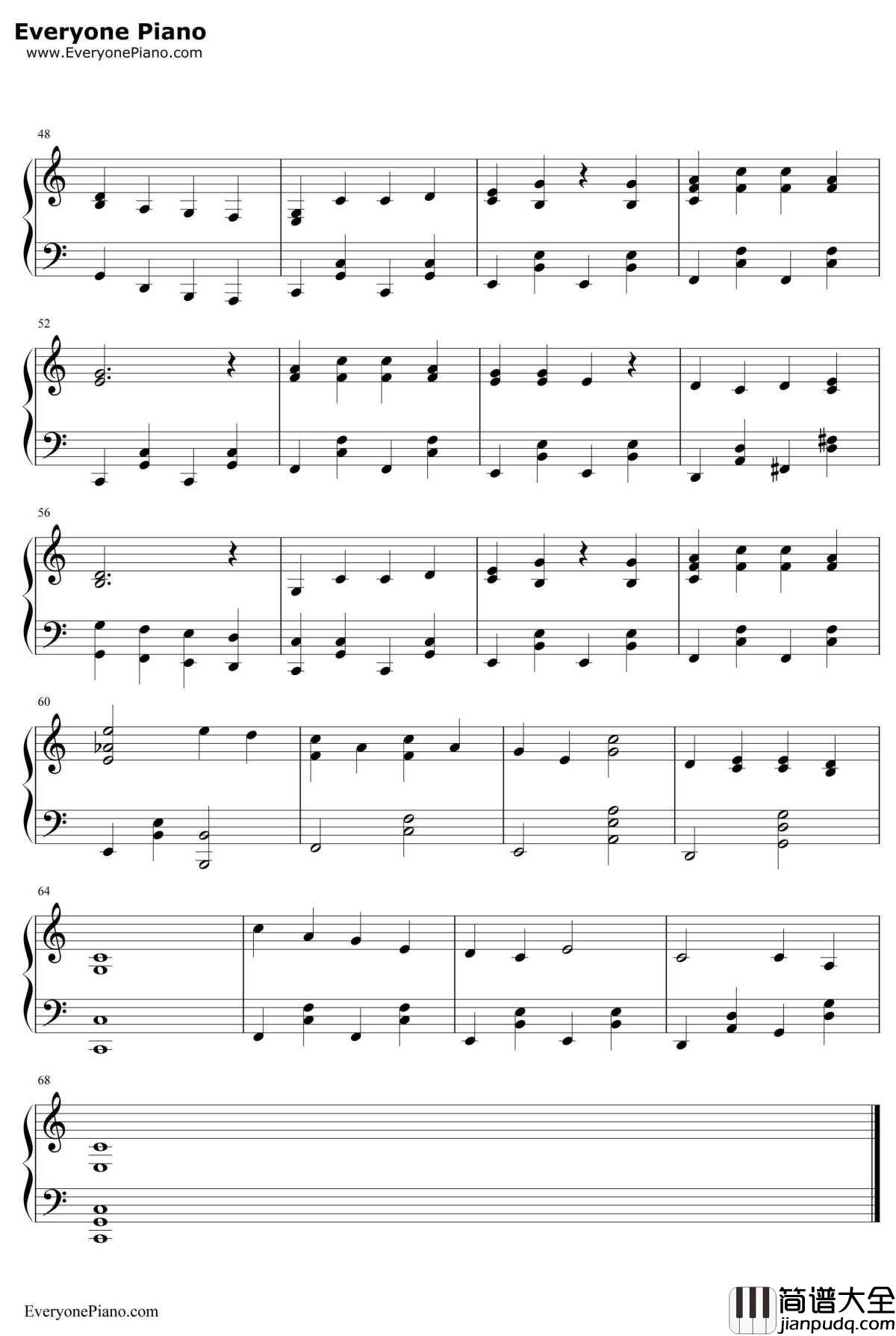 お家に帰りたい钢琴谱_雨宫天高桥李依茅野爱衣_为美好的世界献上祝福第二季ED