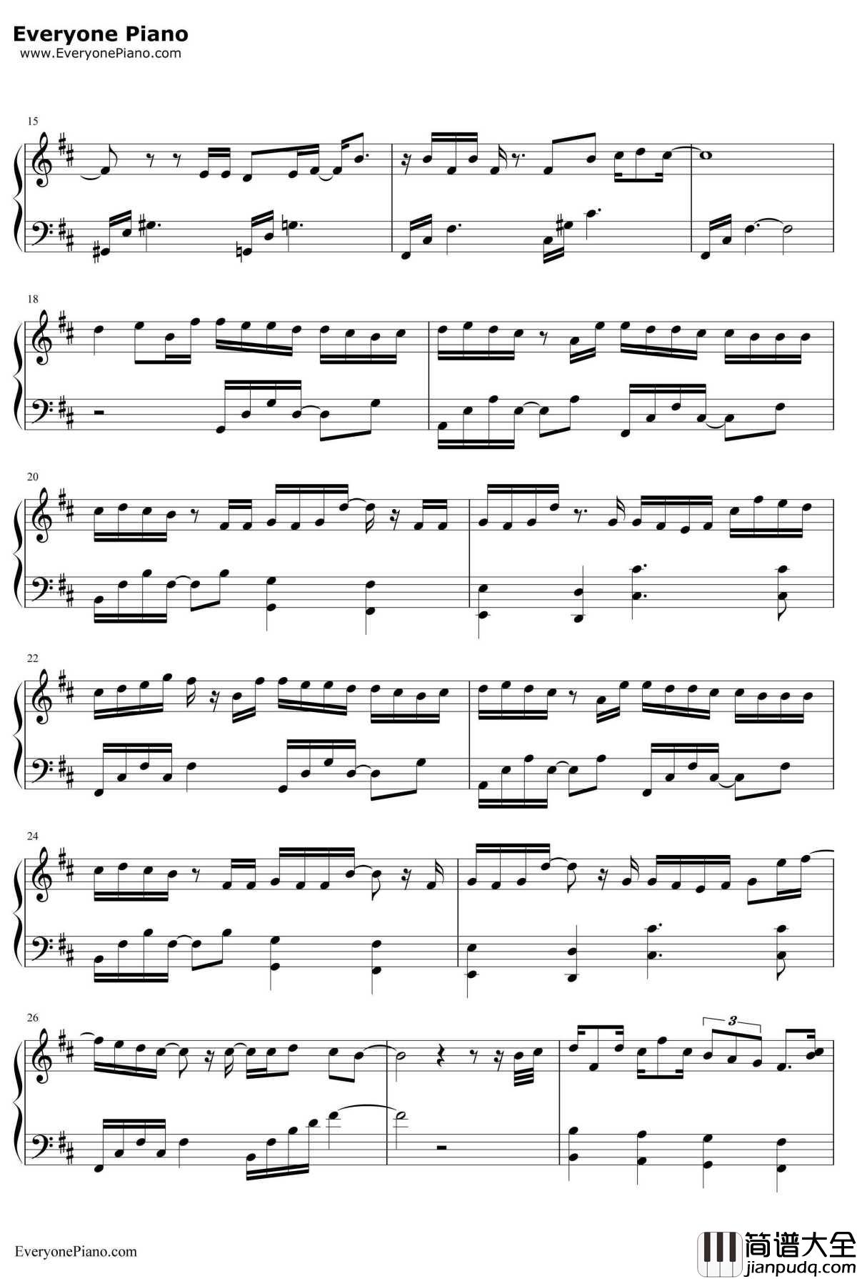 王子公主钢琴谱_薛之谦/张信哲