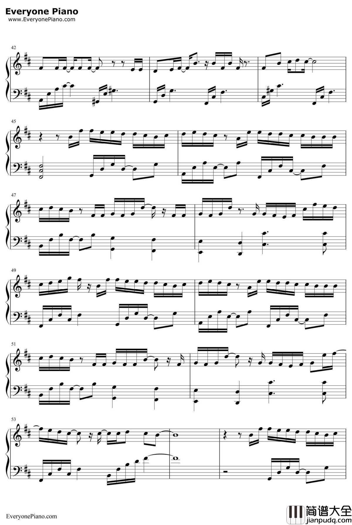 王子公主钢琴谱_薛之谦/张信哲