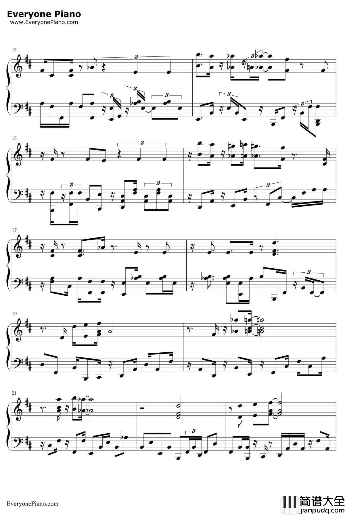 Get_Lucky钢琴谱_DaftPunk畅销单曲