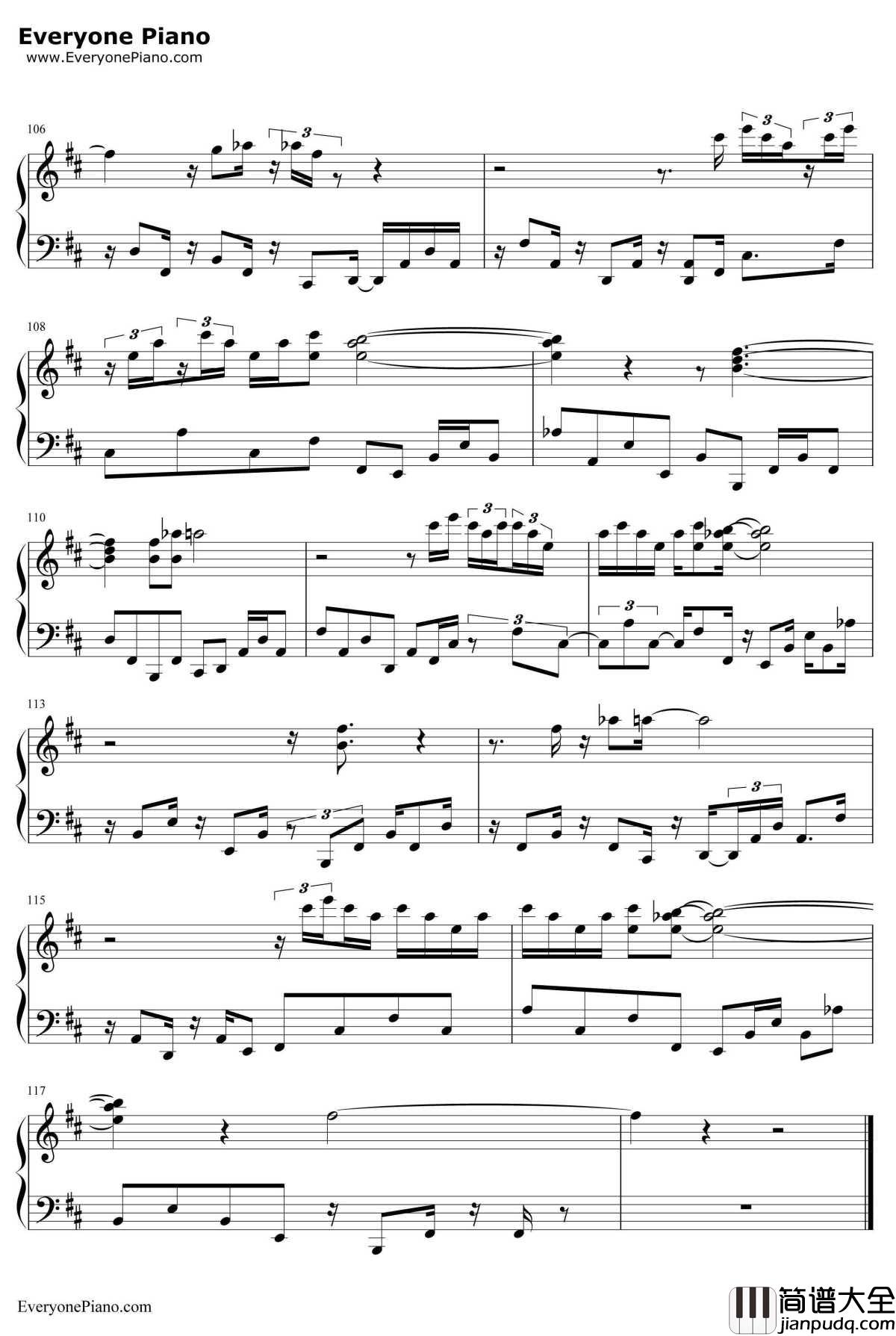 Get_Lucky钢琴谱_DaftPunk畅销单曲