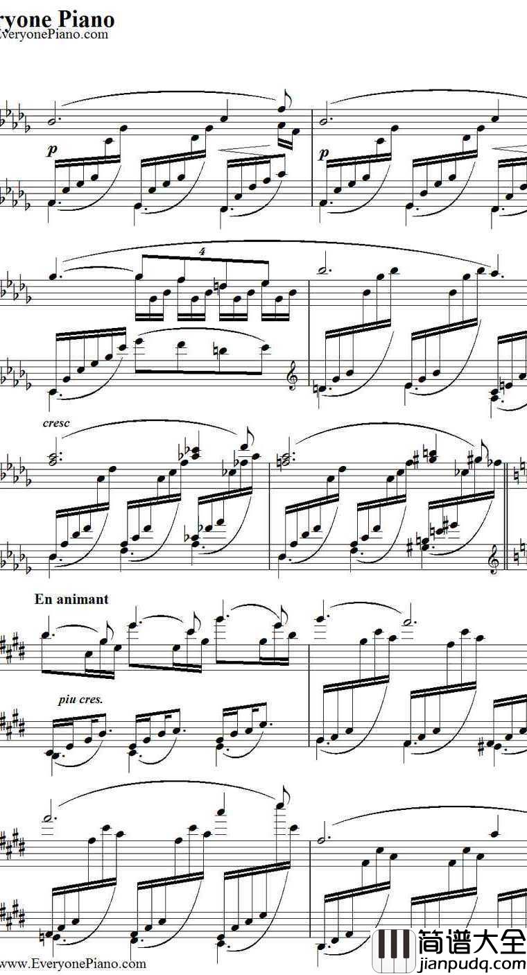 Clair_de_lune钢琴谱_德彪西（Debussy）