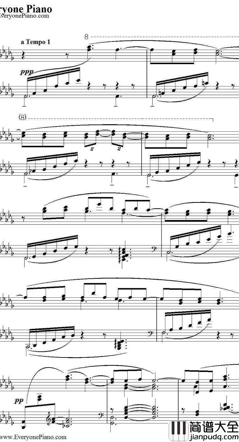 Clair_de_lune钢琴谱_德彪西（Debussy）