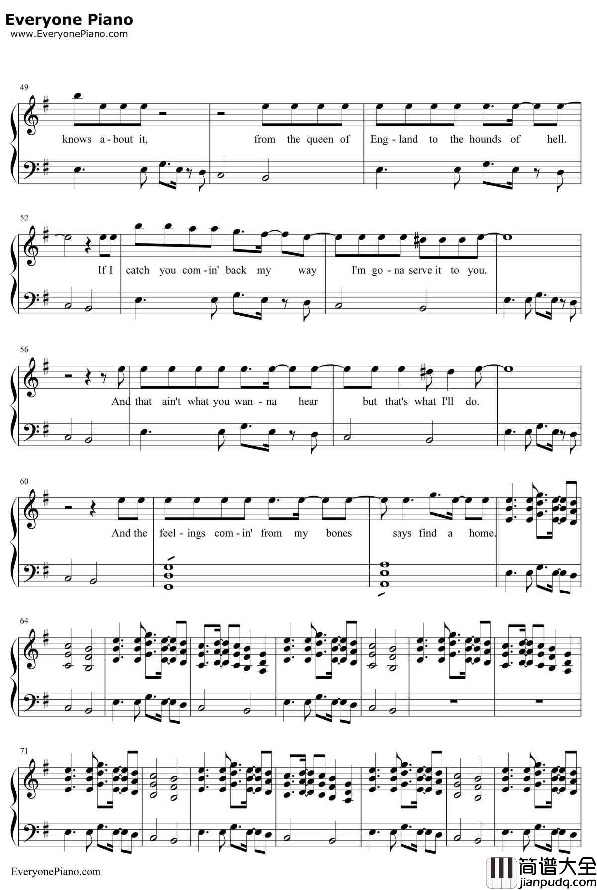 Seven_Nation_Army钢琴谱_TheWhiteStripes