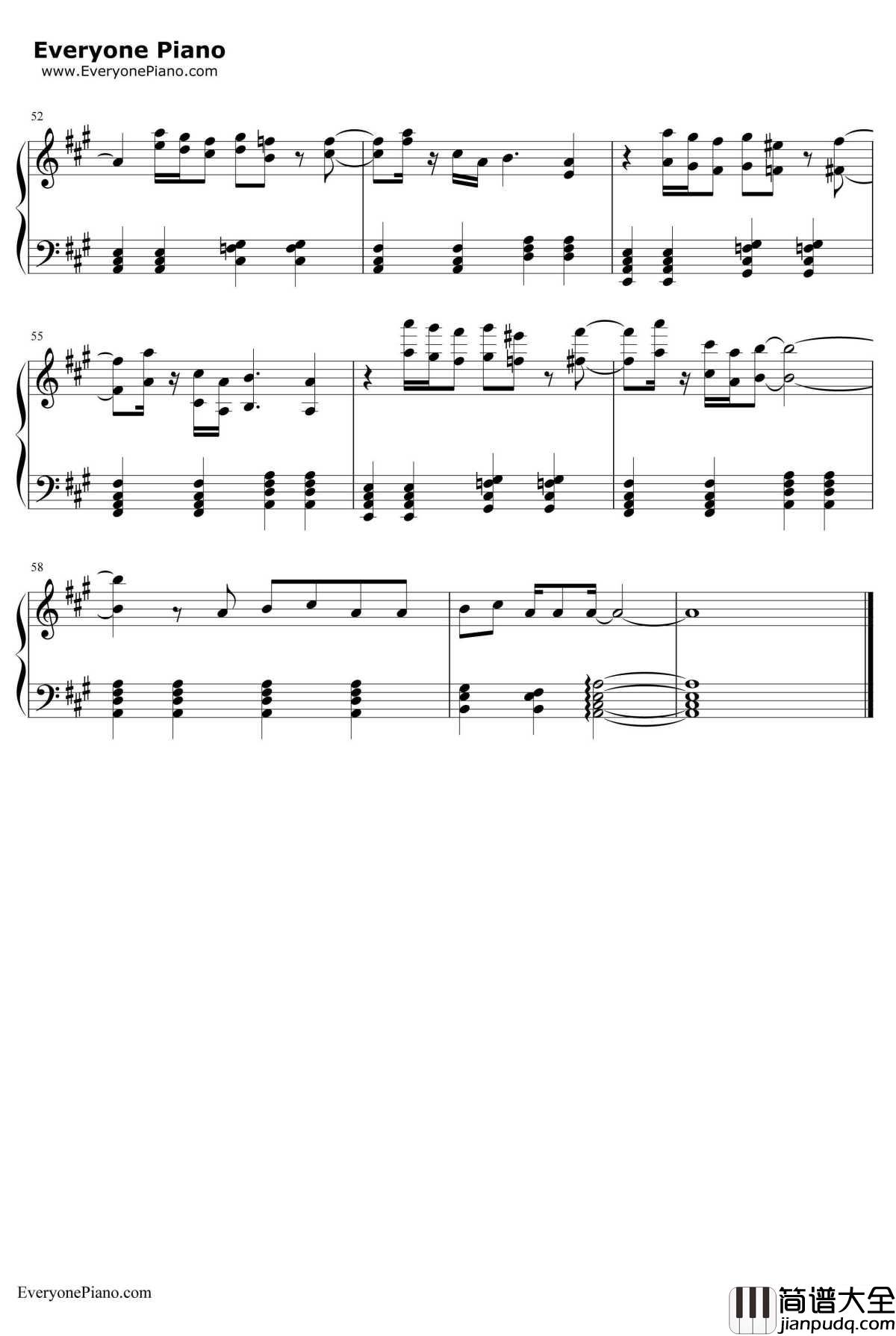 Just_AnotherDay钢琴谱_LadyGaga