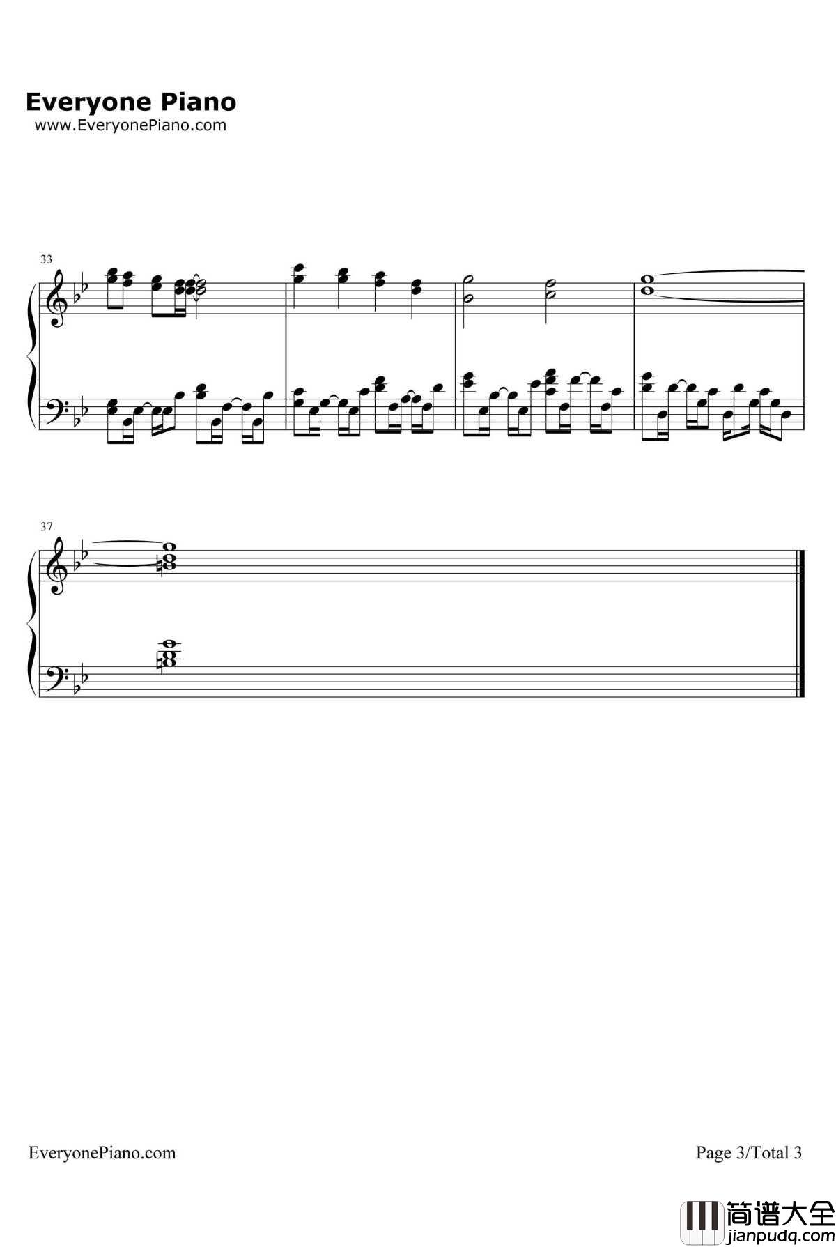 I'm_here钢琴谱_田口宏子_悠久之翼ED