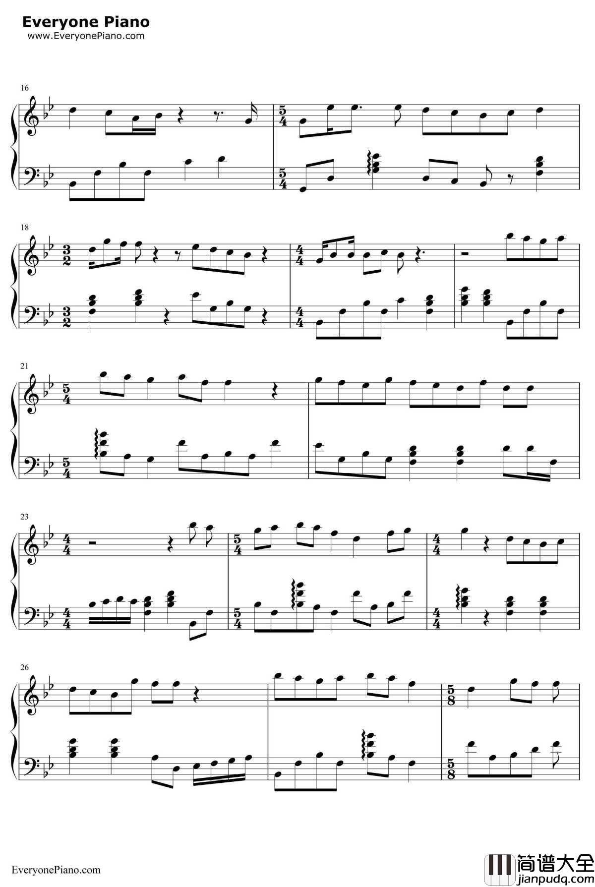 舍不得钢琴谱_迪丽热巴_漂亮的李慧珍插曲