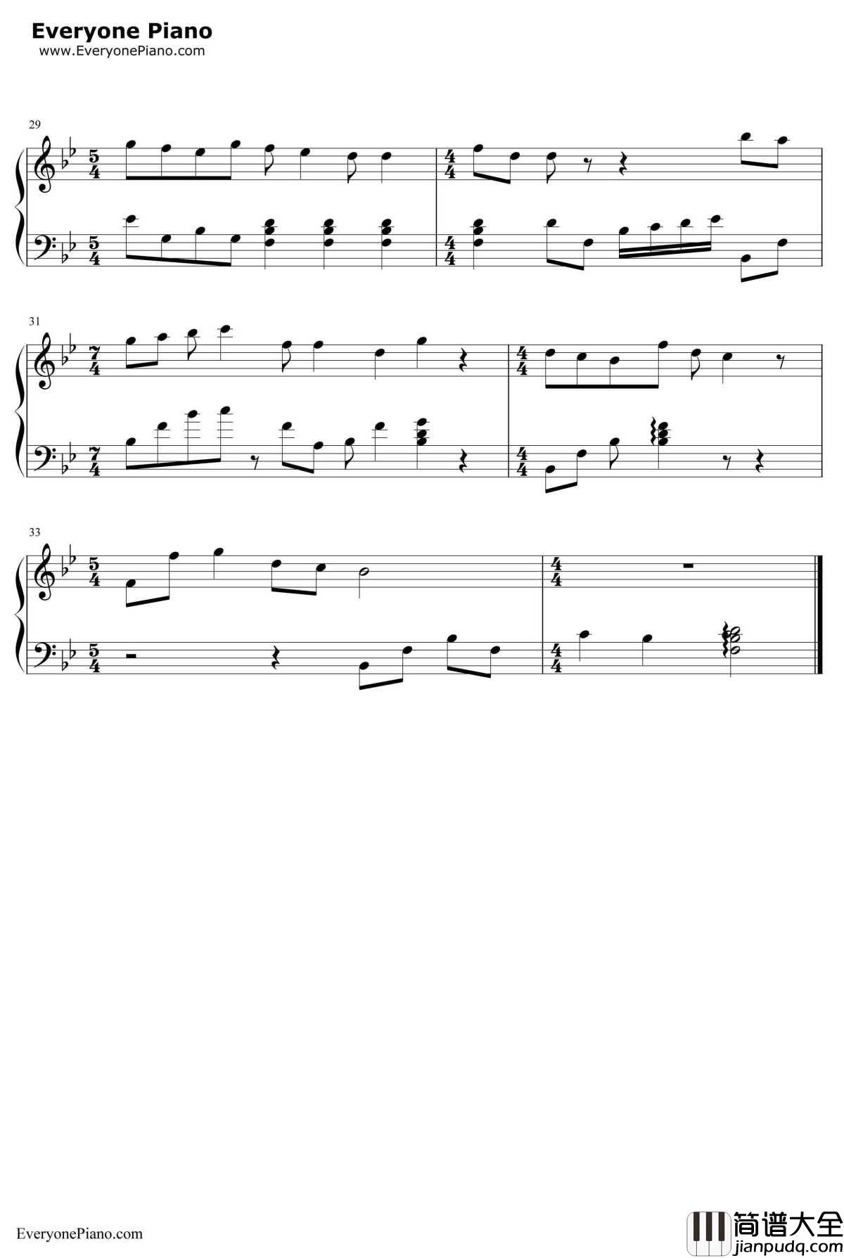 舍不得钢琴谱_迪丽热巴_漂亮的李慧珍插曲