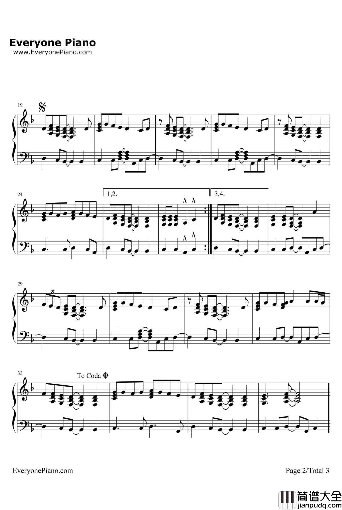 Layla钢琴谱_EricClapton