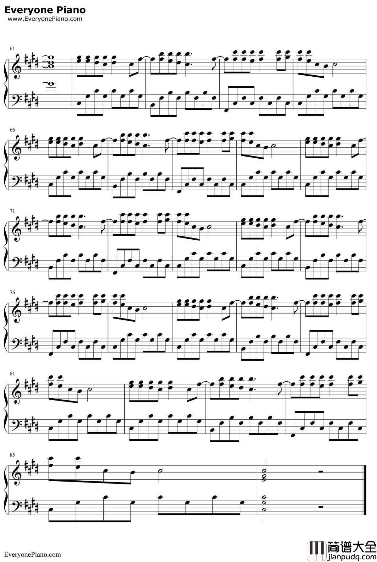 饿狼传说钢琴谱_张学友