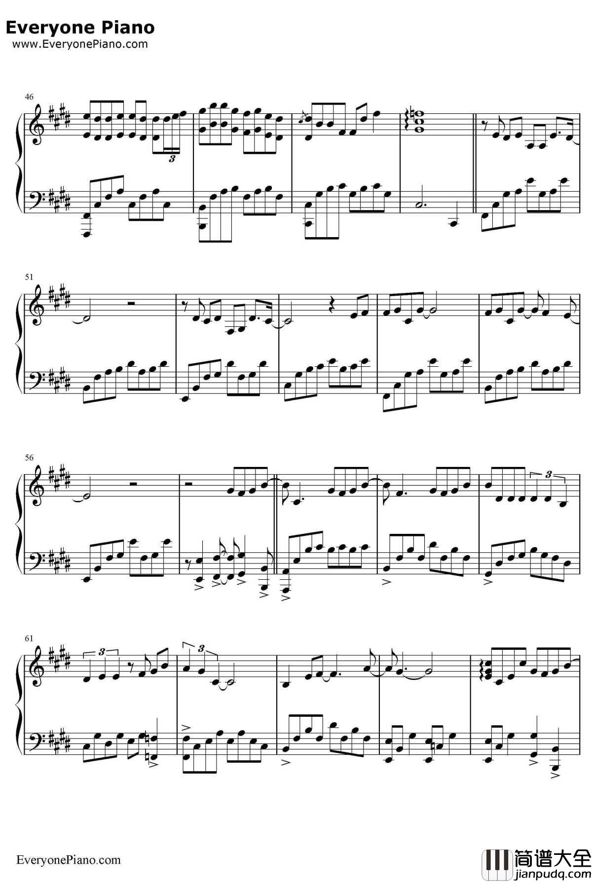 忘记拥抱钢琴谱_A_Lin