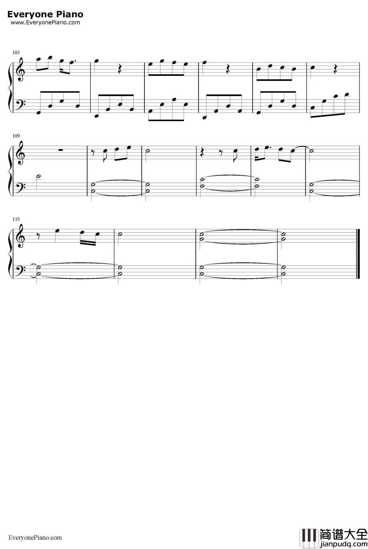 我喜欢上你时的内心活动钢琴谱_陈绮贞_喜欢你主题曲