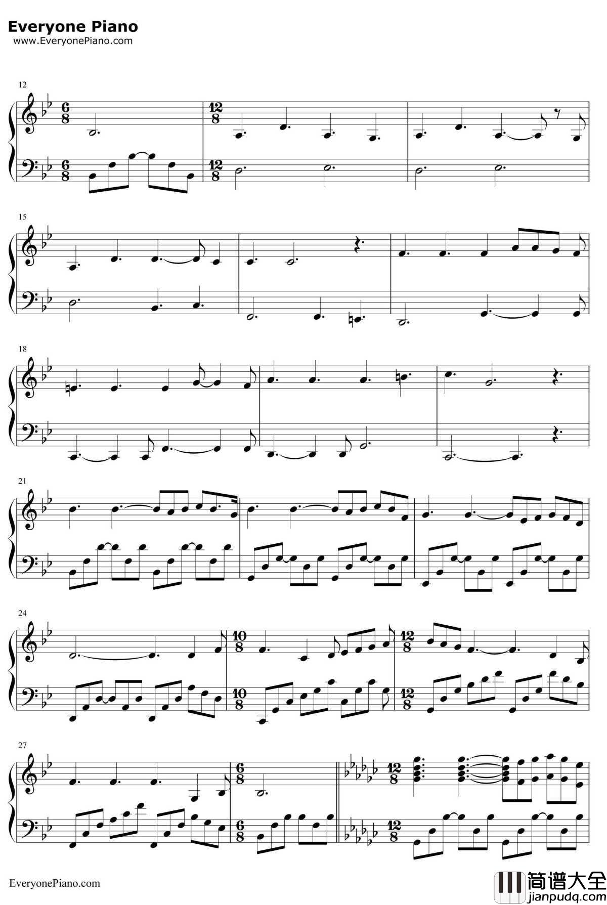 Memory钢琴谱_Grizabella_Cats插曲