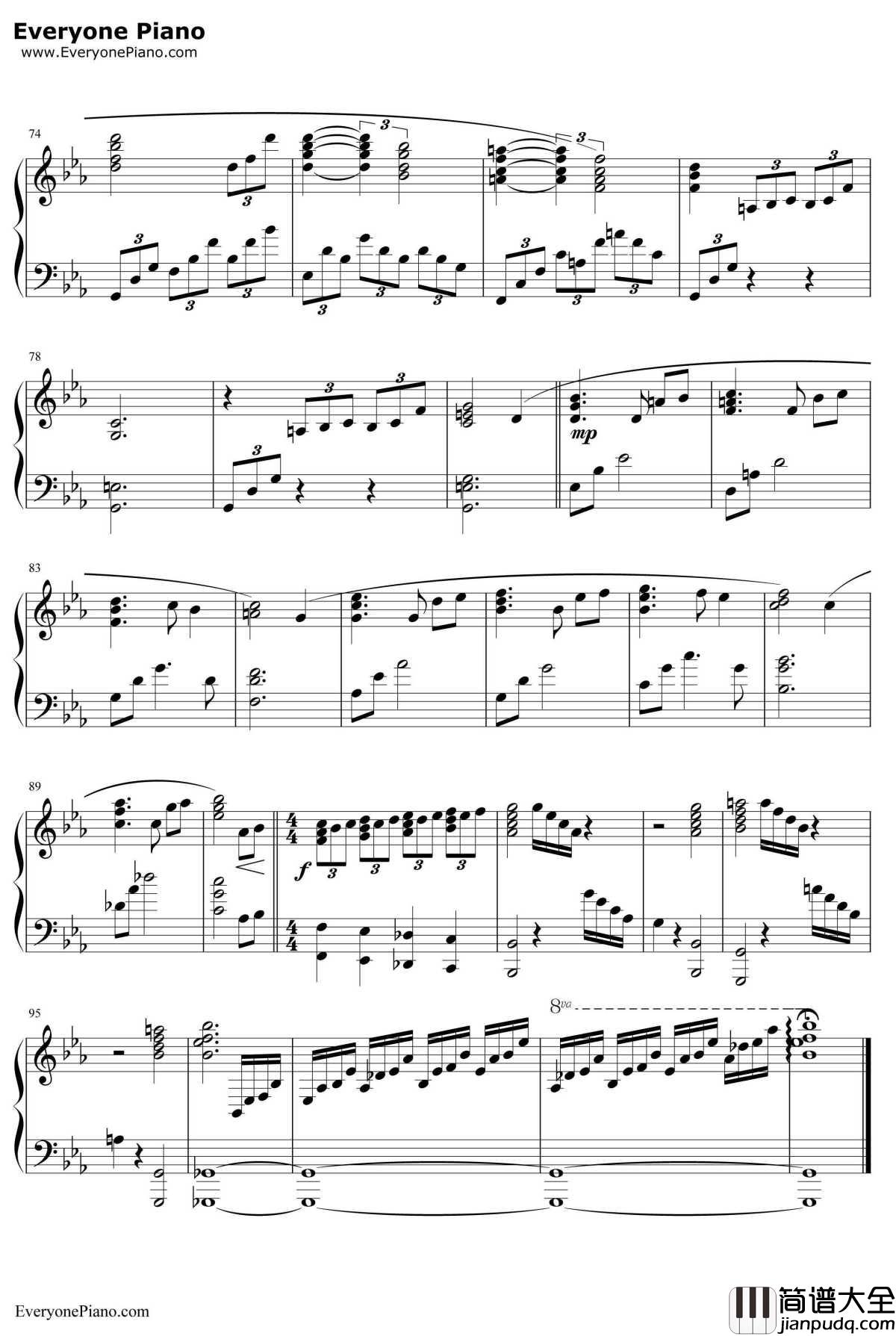 Shine_of_Eidos钢琴谱_Falcom_空之轨迹主题曲