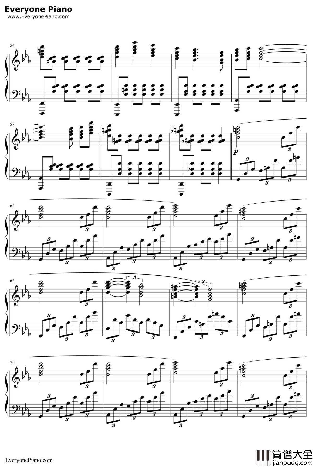 Shine_of_Eidos钢琴谱_Falcom_空之轨迹主题曲