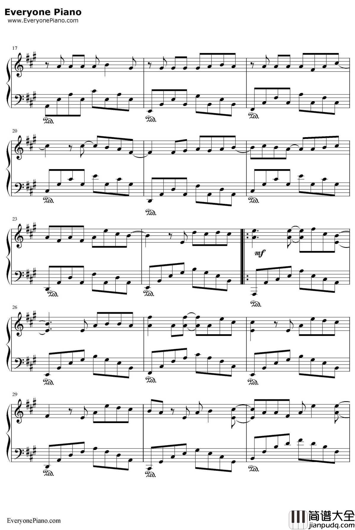 天后钢琴谱_陈势安_