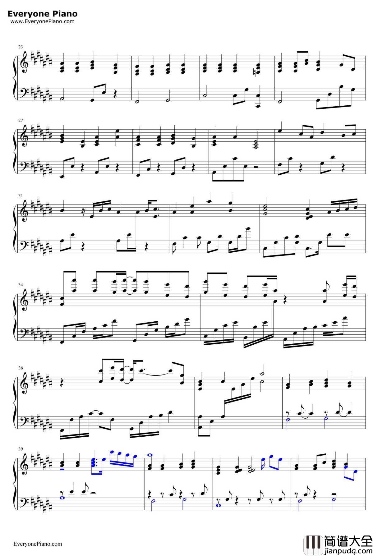 我本人钢琴谱__吴雨霏