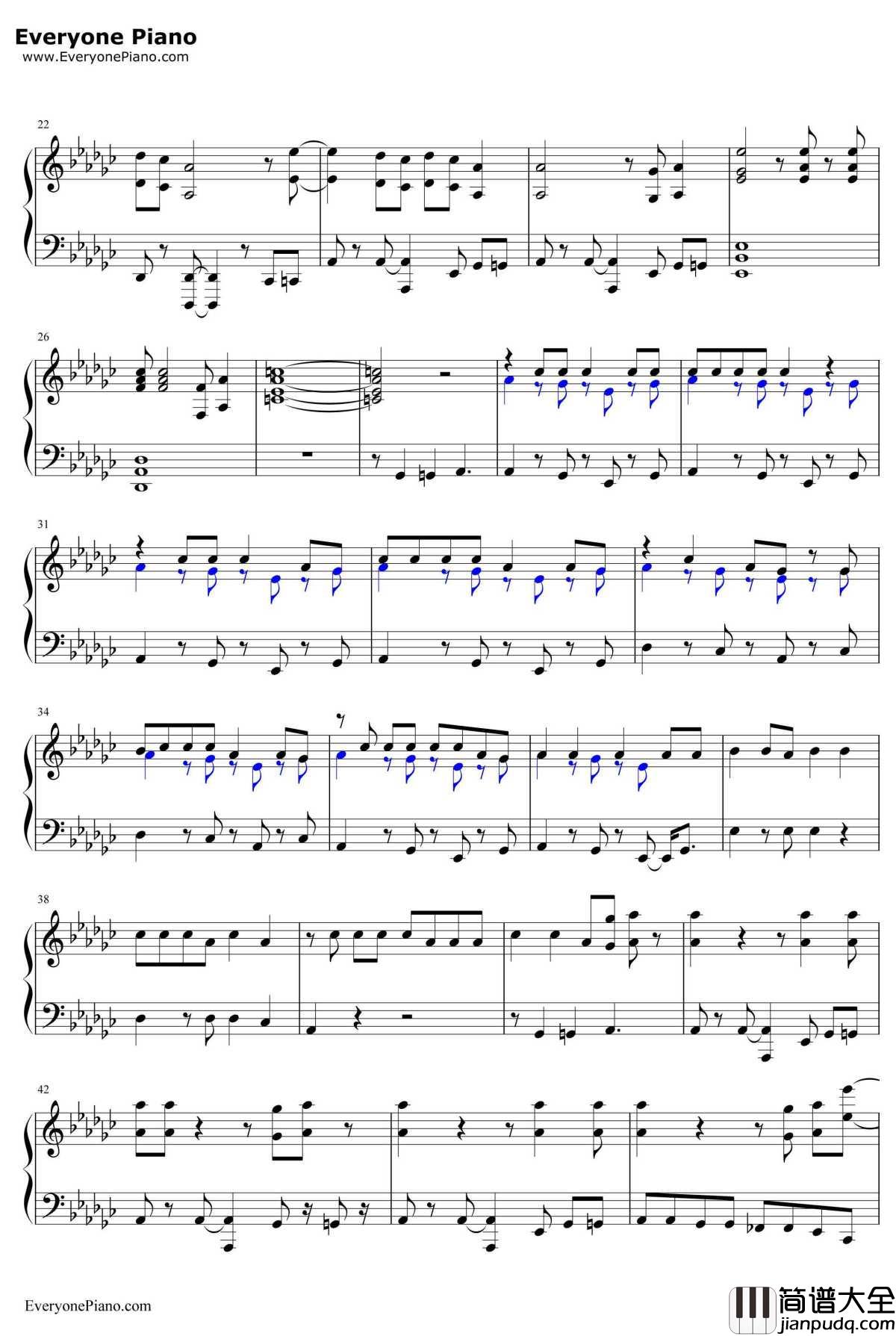 Faith钢琴谱_StevieWonderft.ArianaGrande