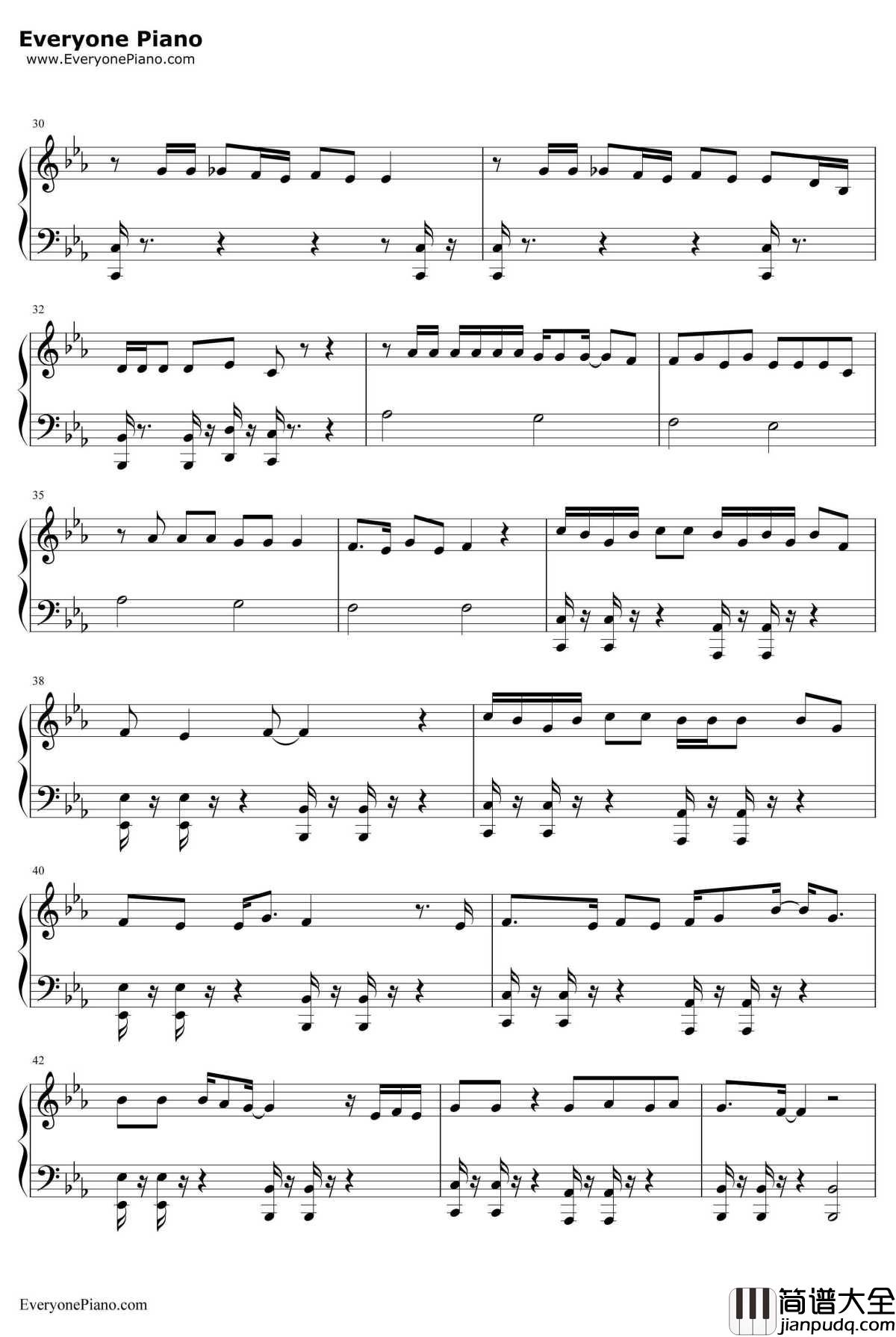 啷个哩个啷钢琴谱_鹏泊