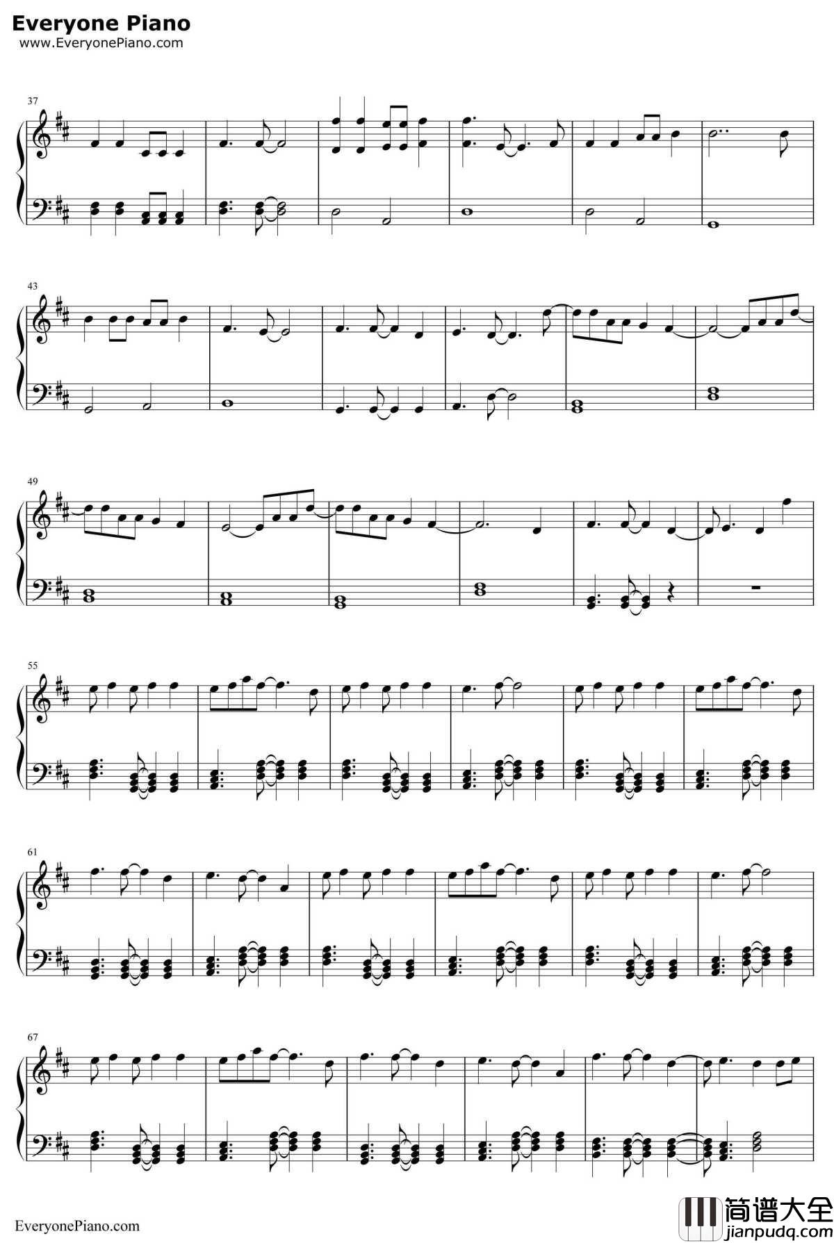 One_Thing钢琴谱_OneDirection