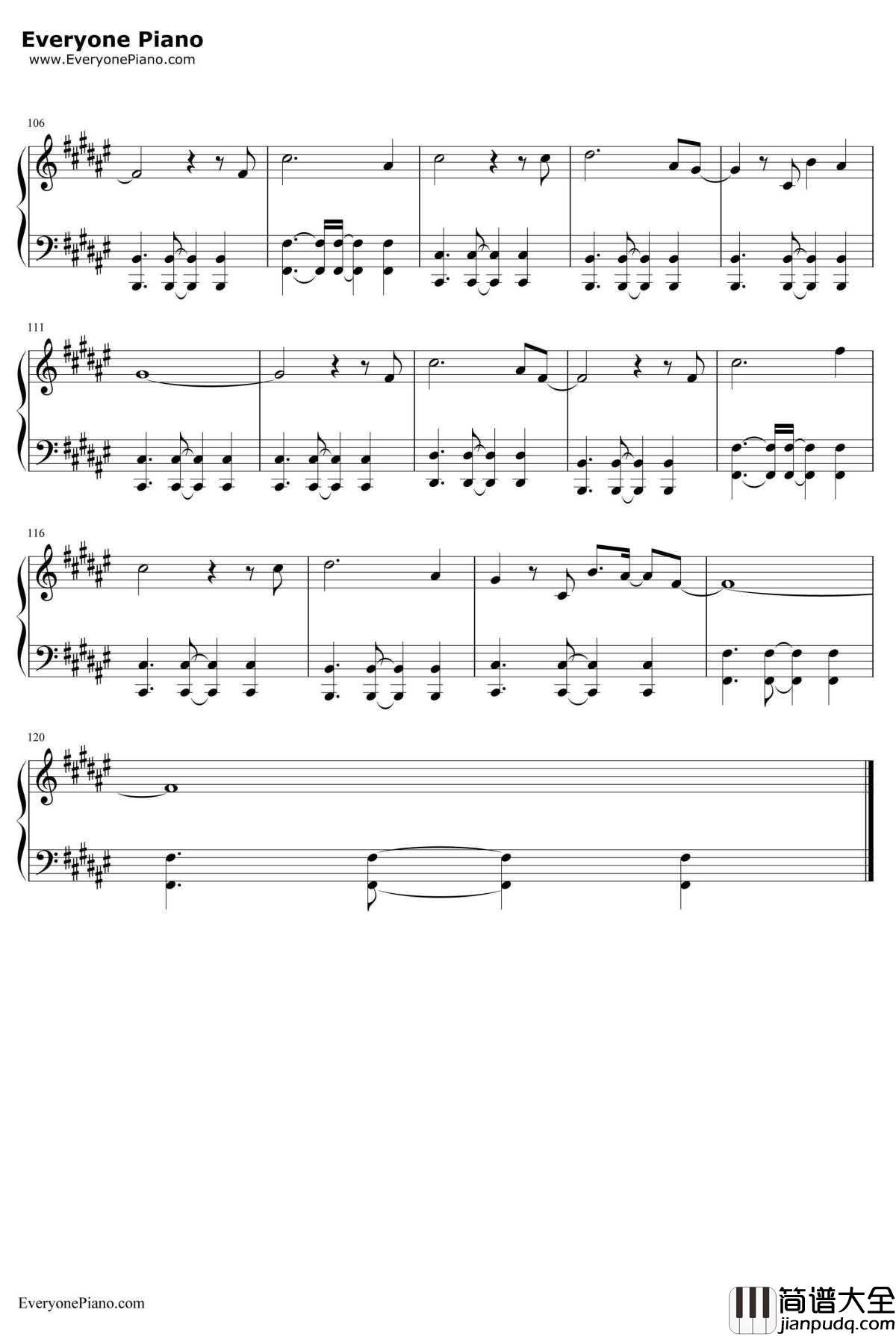 不期而遇钢琴谱_刘惜君_电影不期而遇主题曲