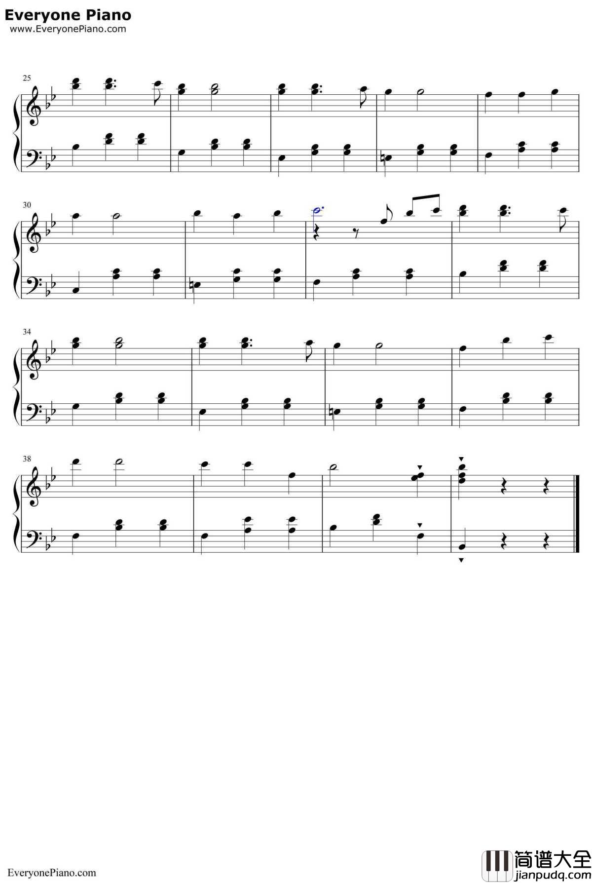 我们多么幸福钢琴谱_郑律成