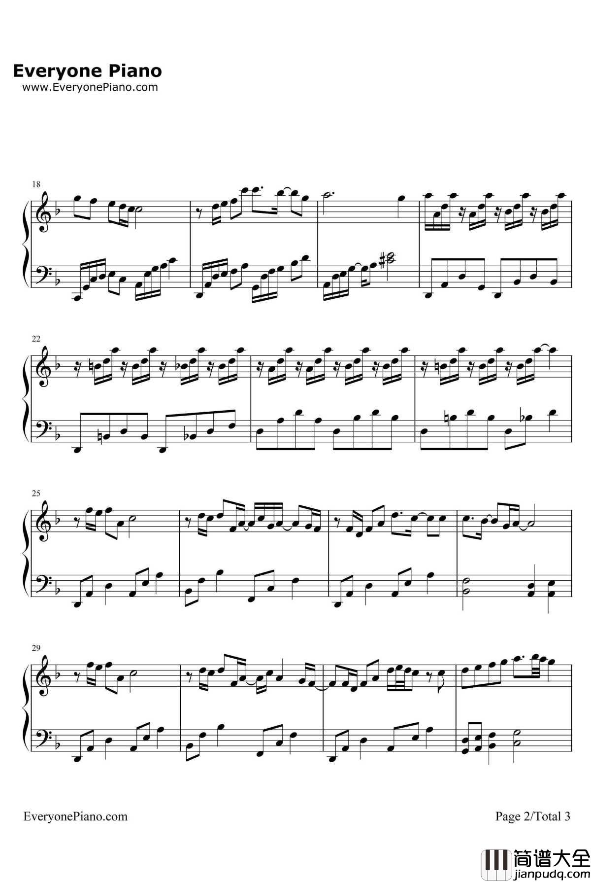 为了遇见你钢琴谱_薛之谦