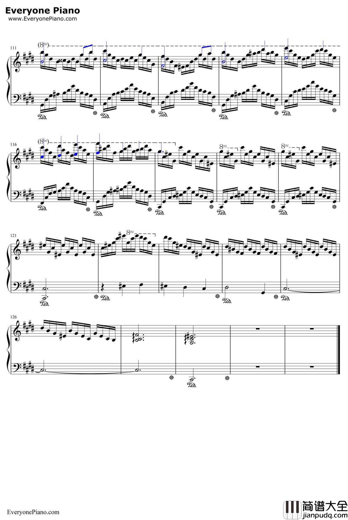 水之韵钢琴谱_鲜远