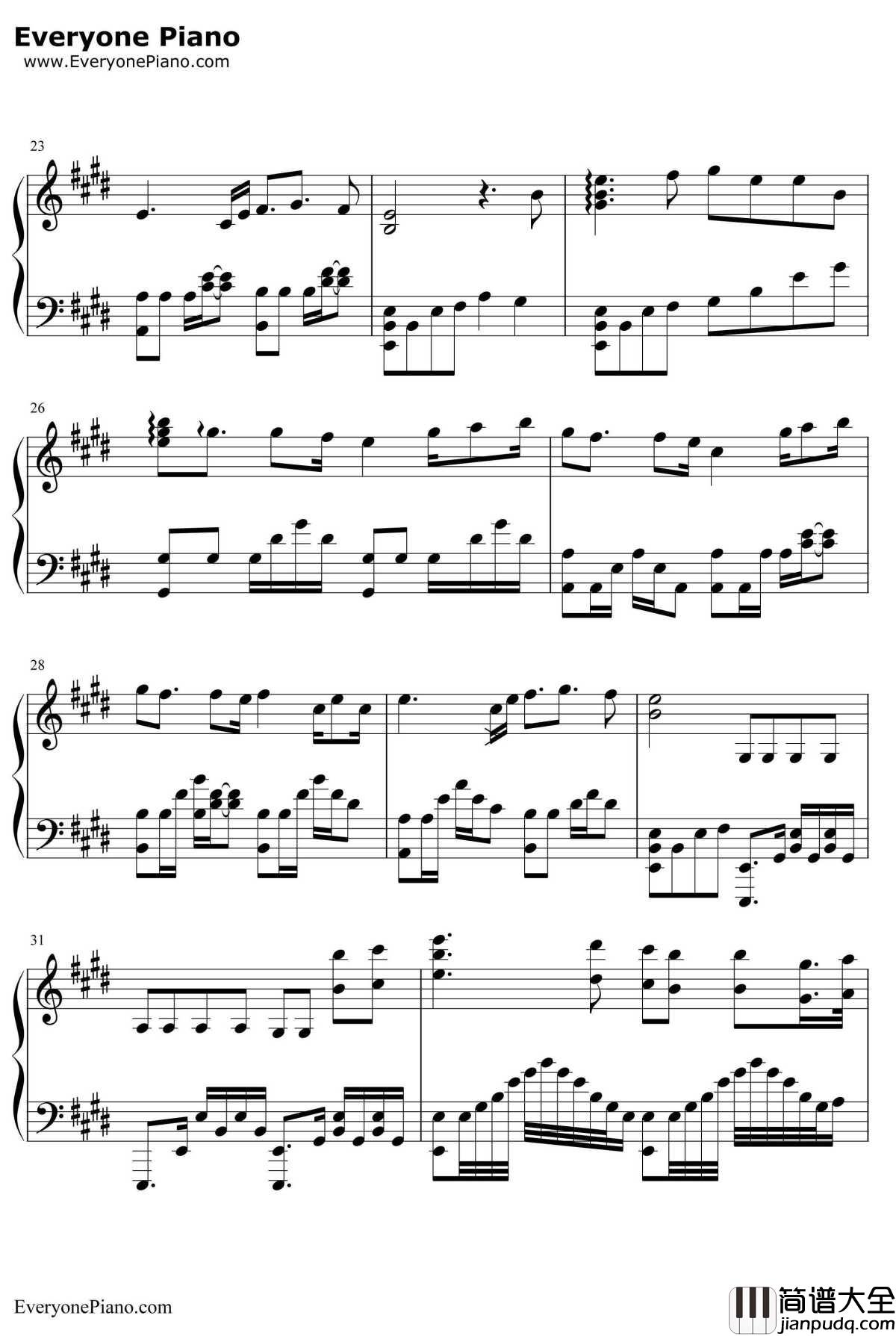 以人民的名义钢琴谱_韩磊江映蓉