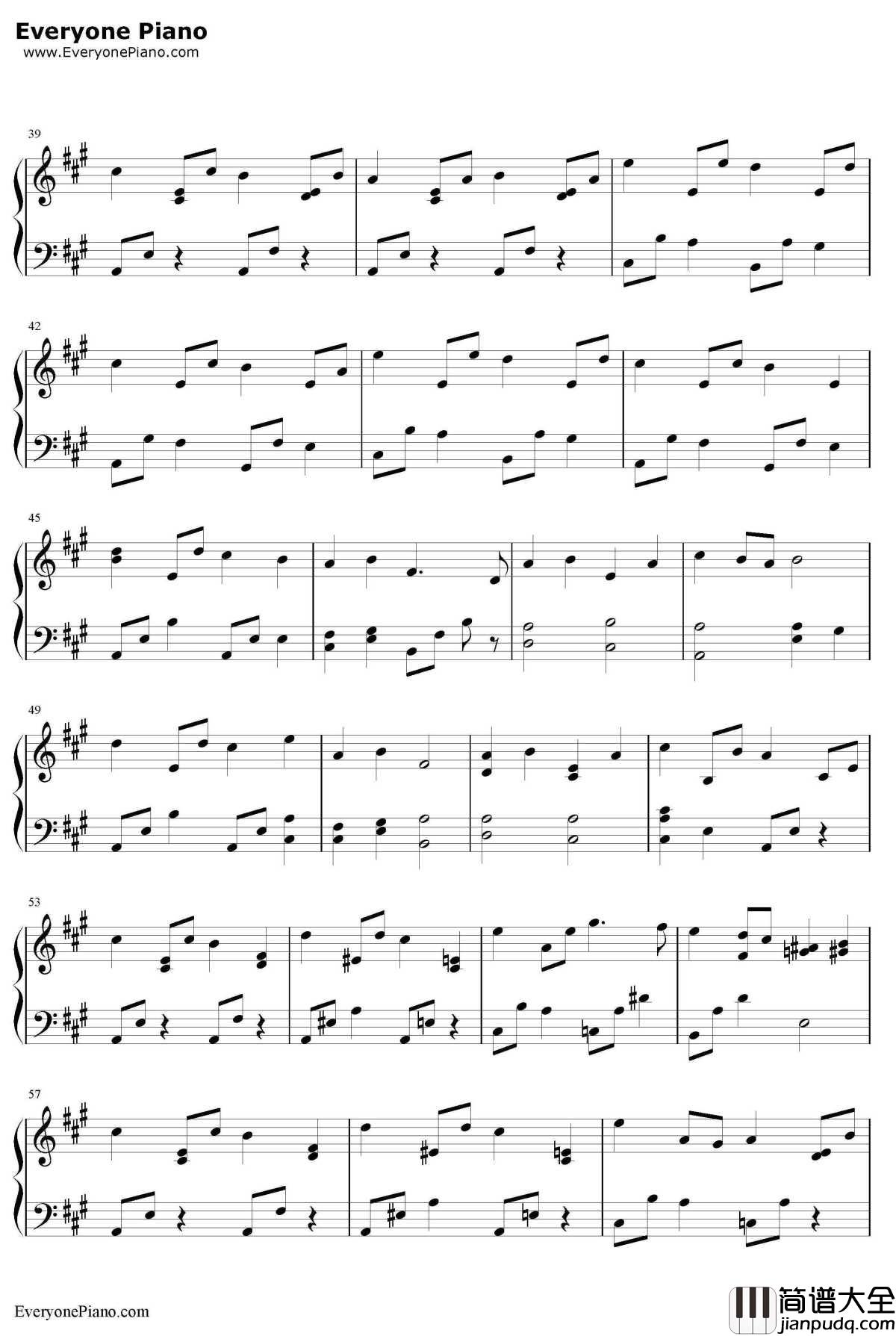 橙色の時钢琴谱_吉森信_续夏目友人帐OST