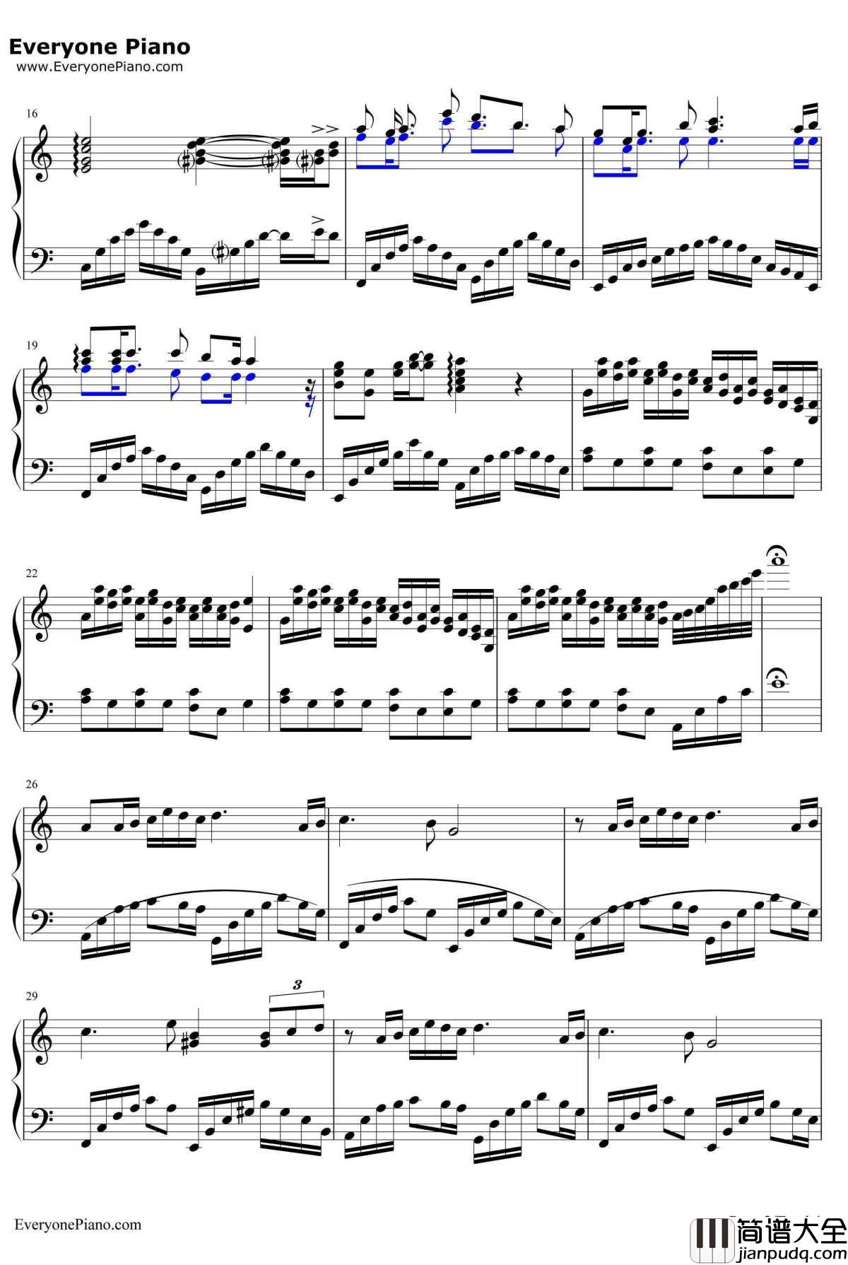 爱的供养钢琴谱__杨幂