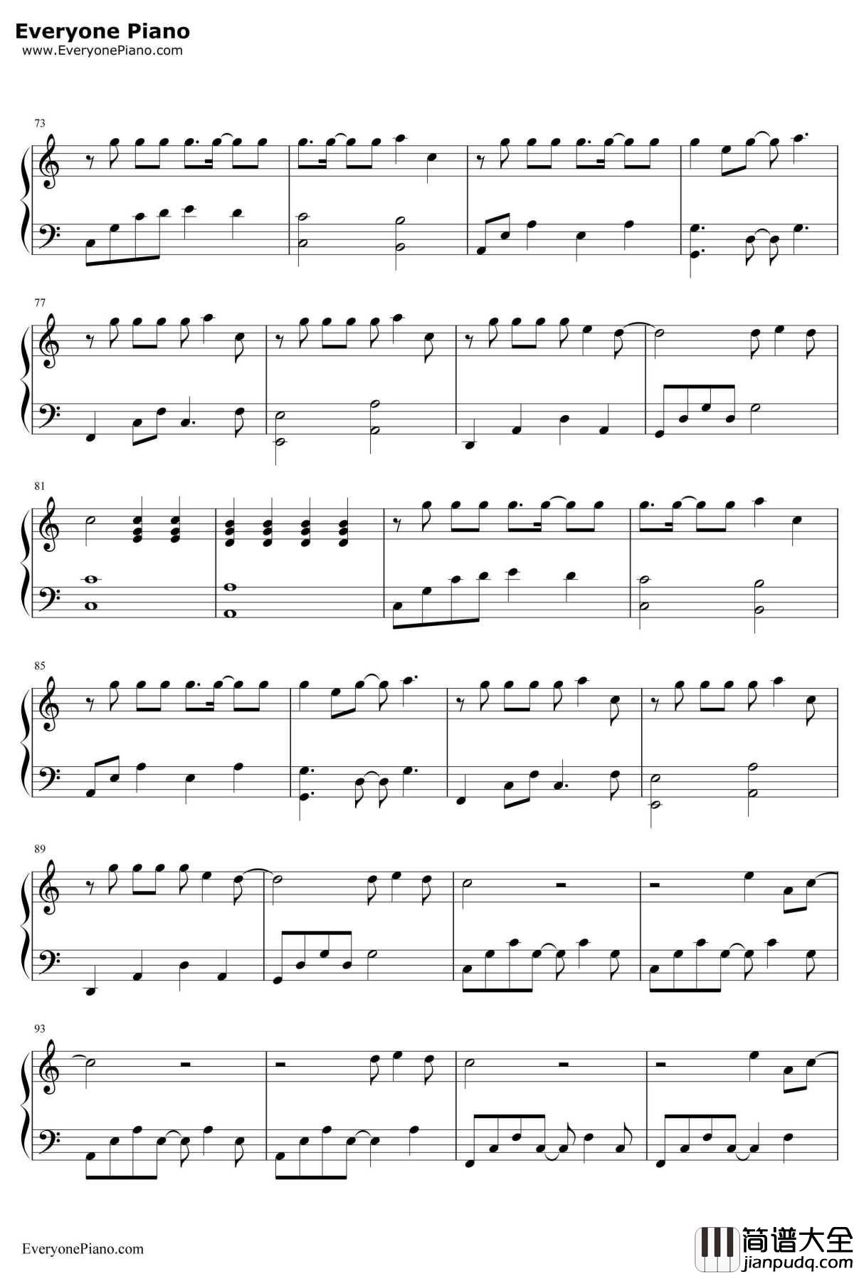 我变了钢琴谱_李宇春