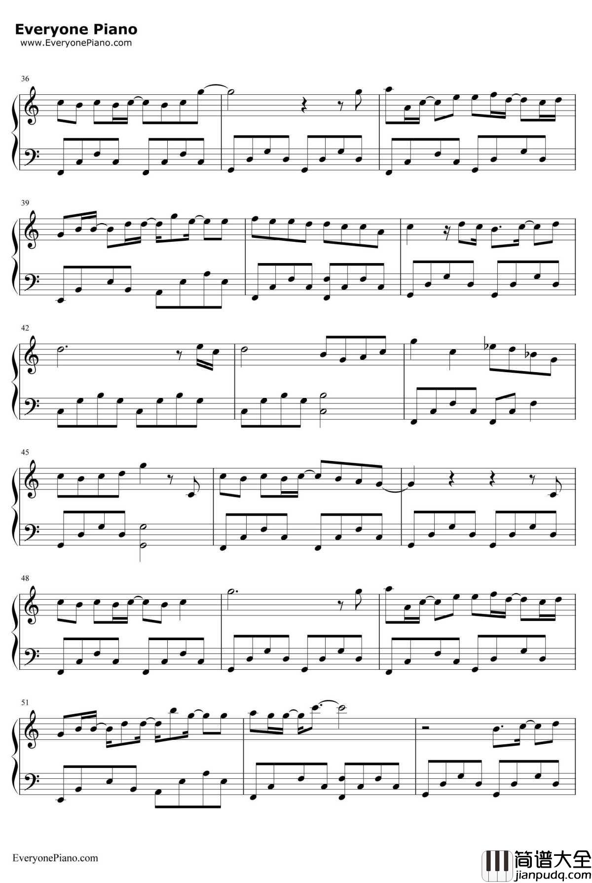 披风钢琴谱_陈奕迅